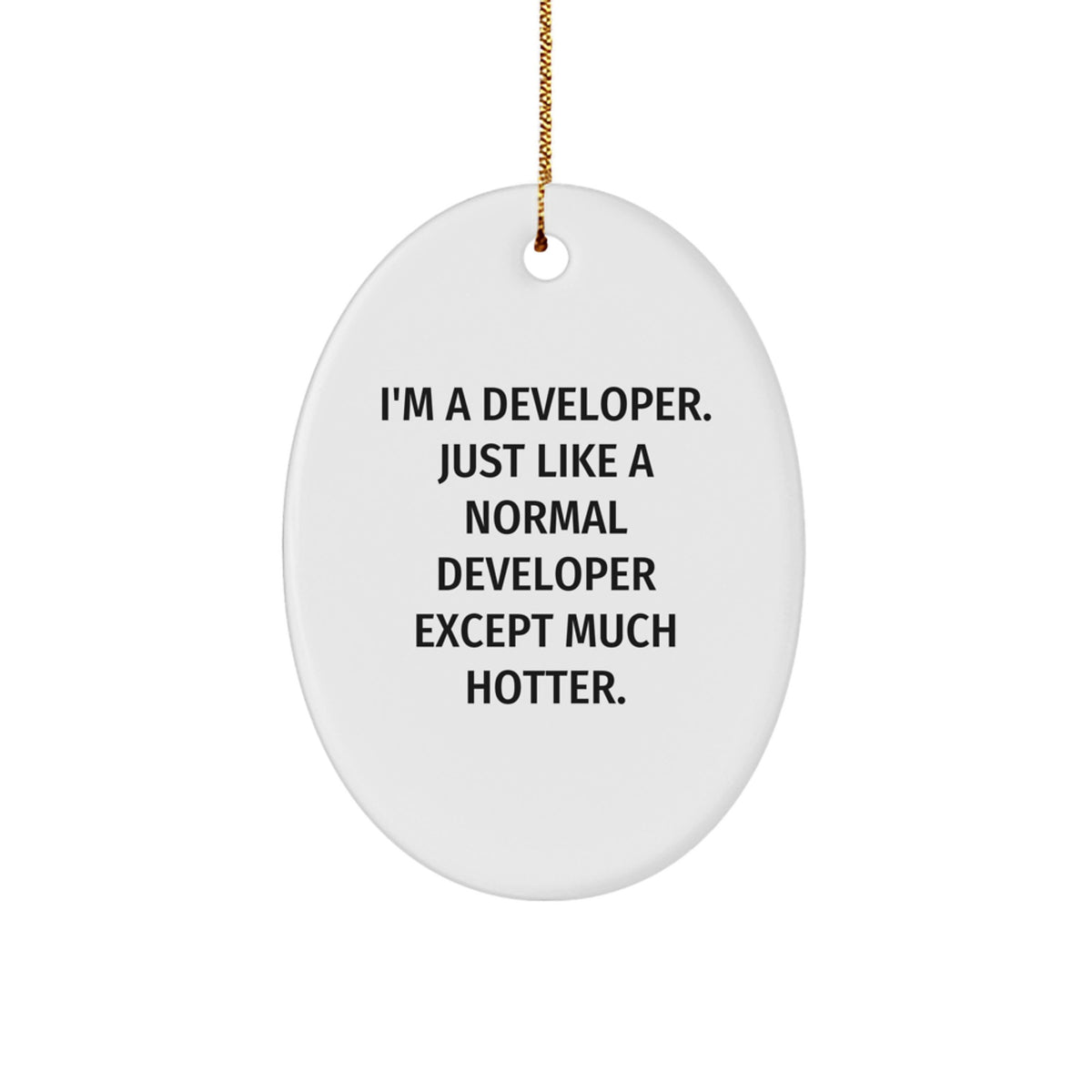 Christmas Gift Developer Christmas Ornament - A Hotter Present for Her - Image 1