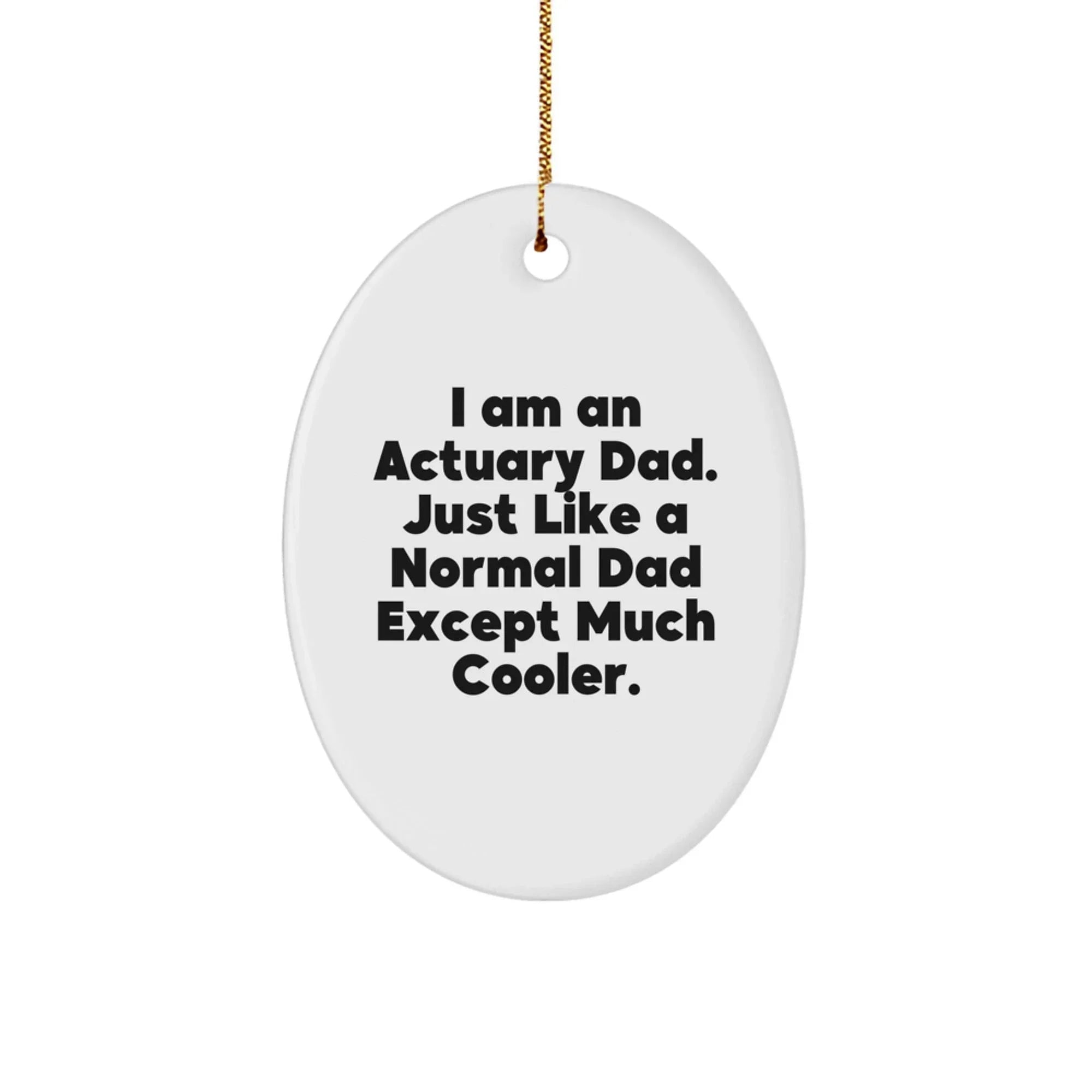 Funny Actuary Gifts - Actuary Oval Ornament for Men, Funny Dad Gifts for Actuary, Unique Christmas Unique Gifts from Dad to Son