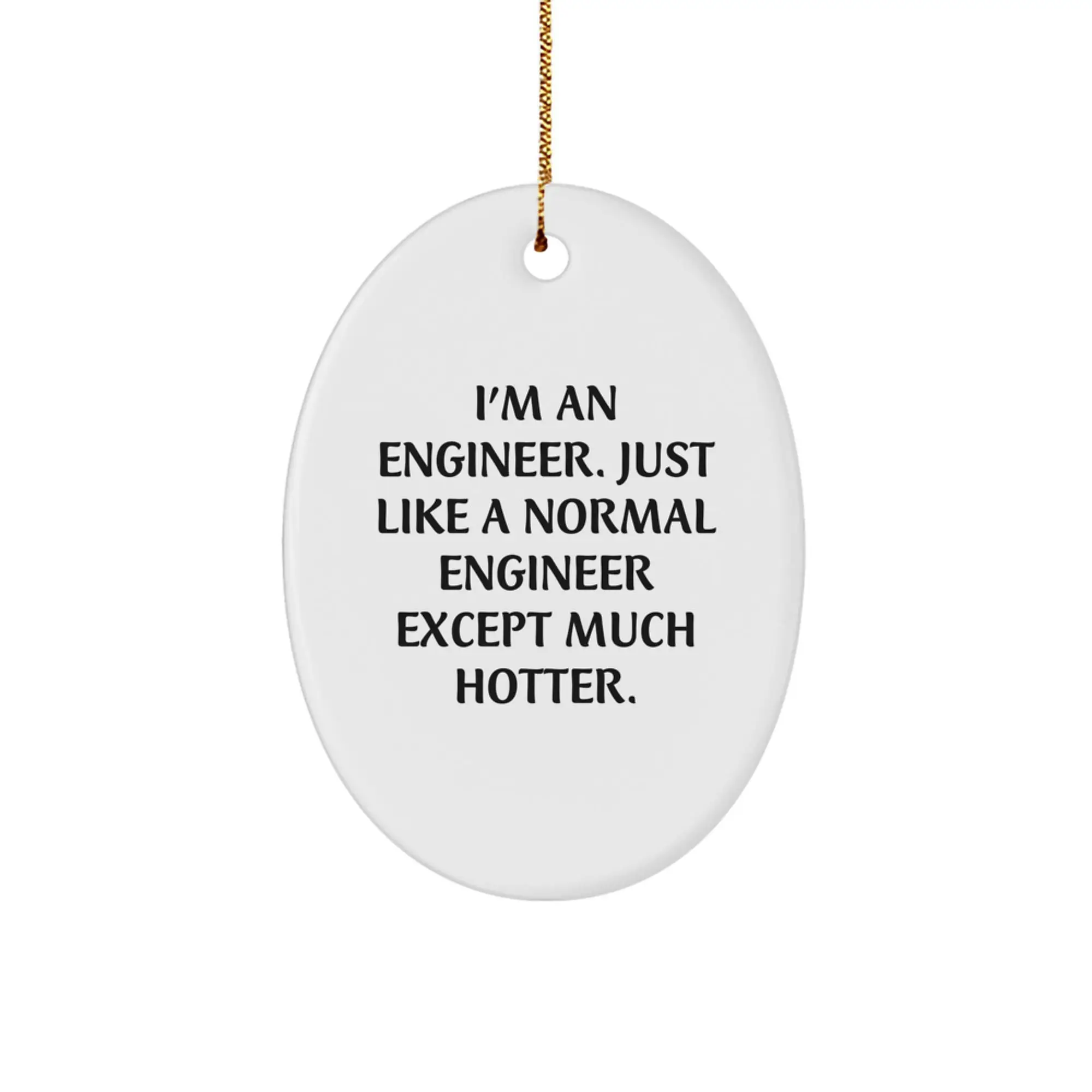 Funny Engineer Gifts for Friends, Holiday Ornament for Engineer, 'I'm An Engineer' Christmas Decoration - Image 1