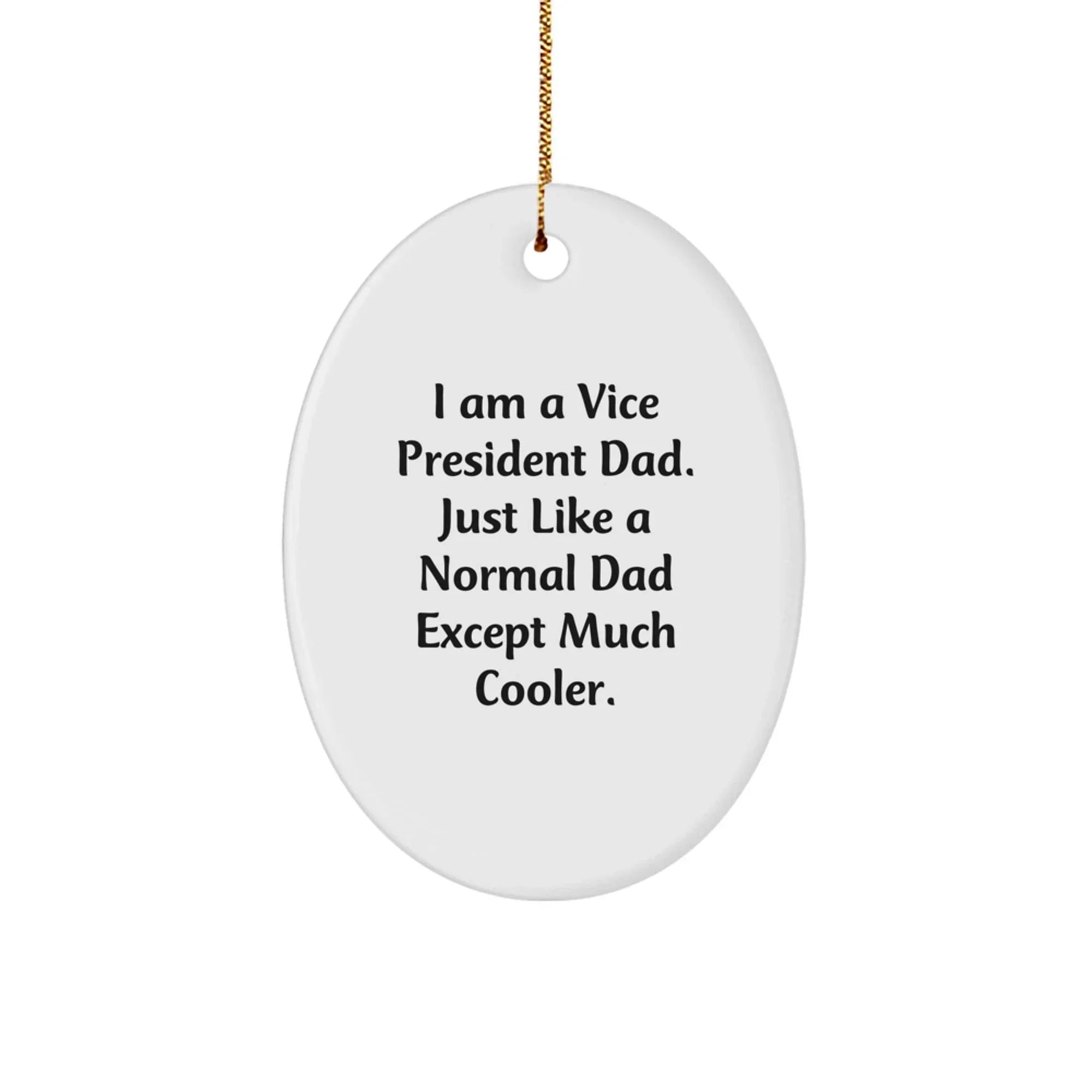 Funny Vice President Dad Oval Ornament Gifts from Men to Vice President Friends at Christmas