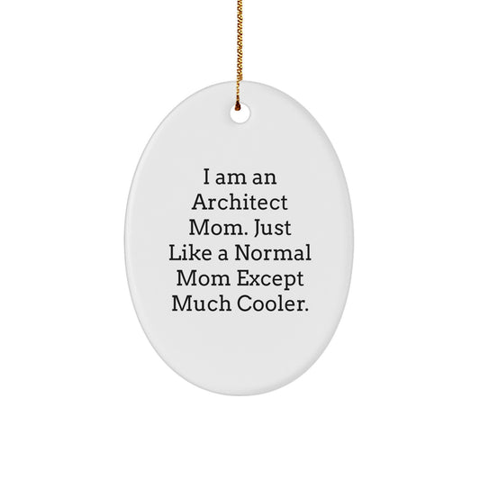 Architect Mom's Oval Ornament Gifts from Friends, Family, and Coworkers for Architect Women, Men, and Kids - Funny Oval Shaped Christmas Unique Gifts - Image 1