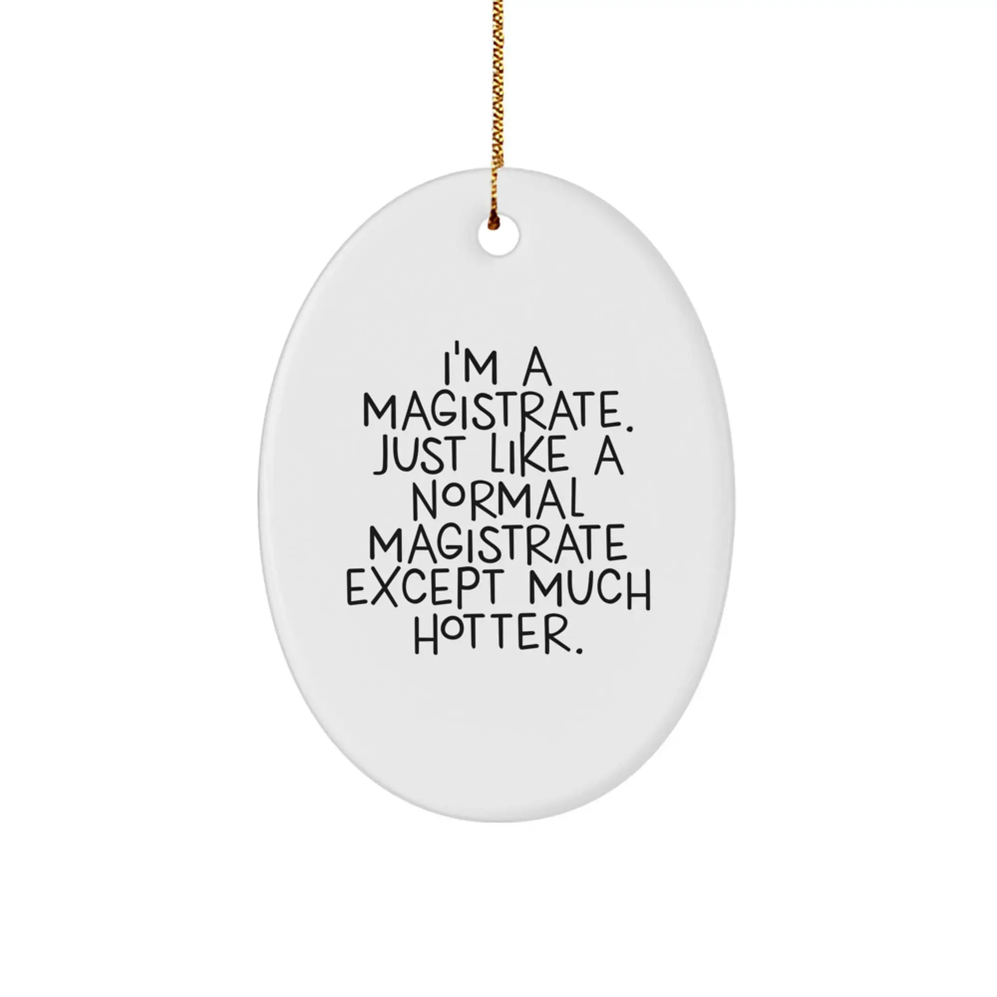 Magistrate Treasure Oval Christmas Ornament for Family Gift - Image 1