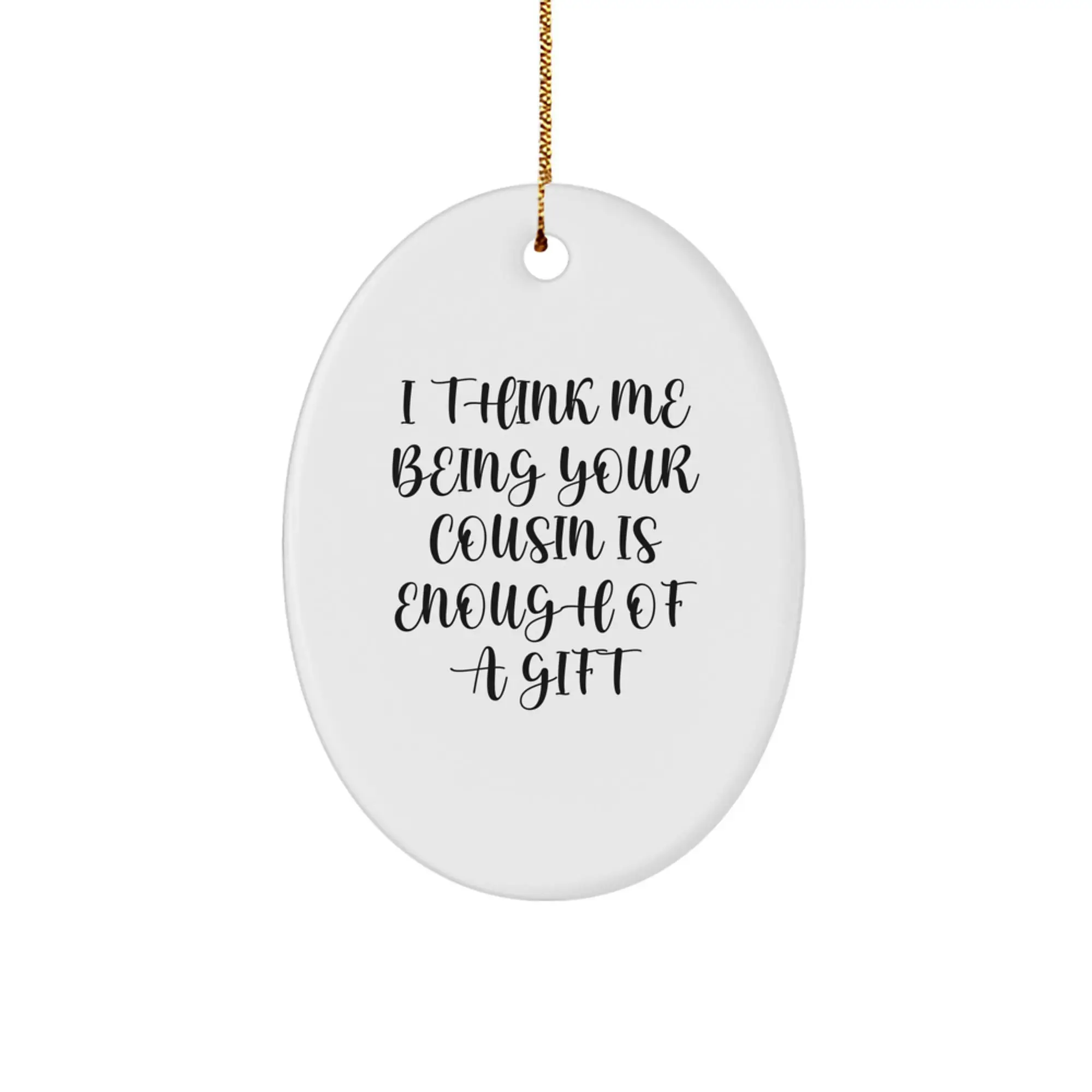 Cousin Keepsake Christmas Ornament for Him Gift Heartfelt Quote and Love - Image 1