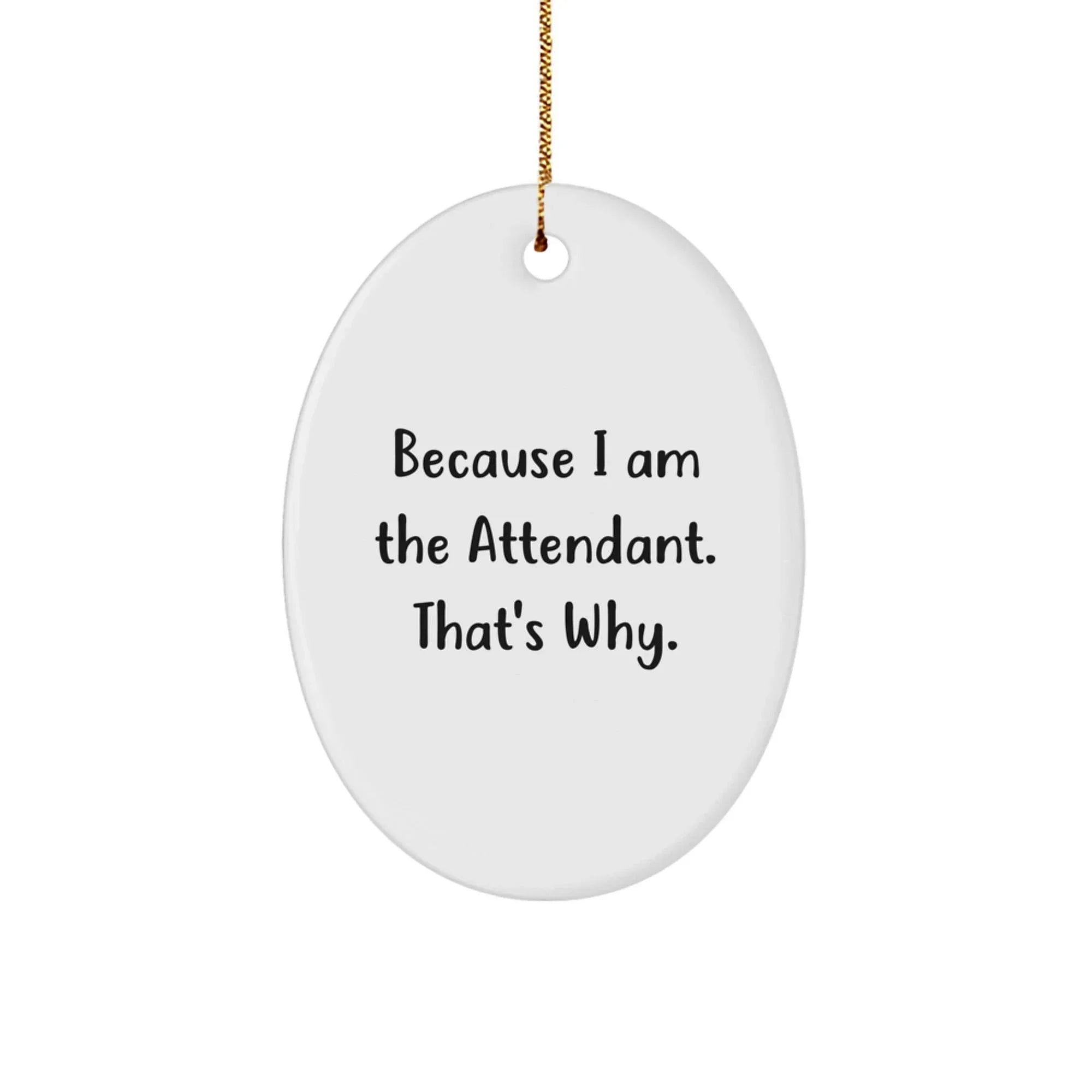 Oval Attendant Christmas Ornament Gifts from Family for Attendant Men