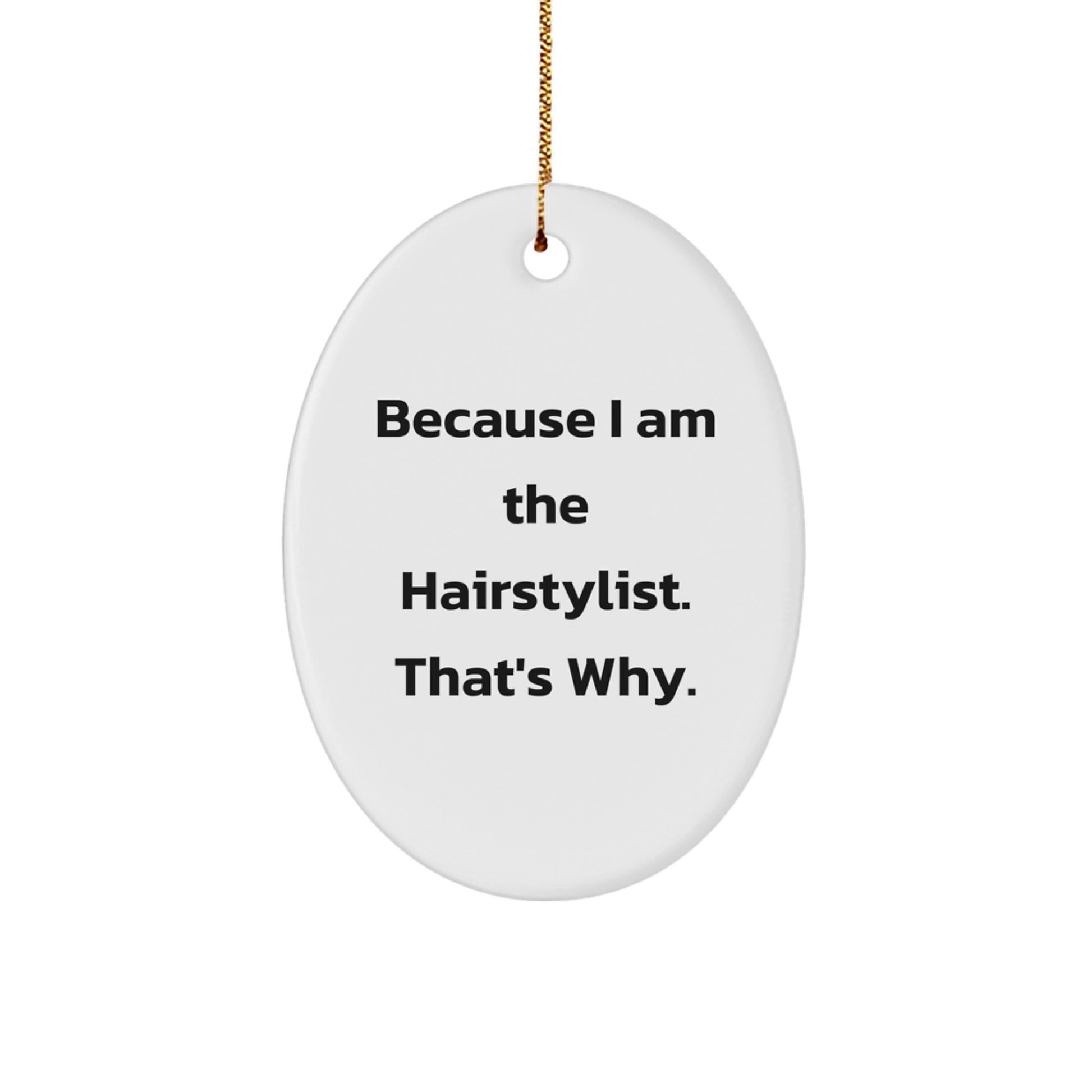 Hairstylist Oval Ornament Gifts from Friends and Family for Christmas Unique - Image 1