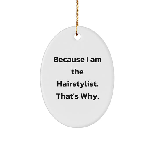 Hairstylist Oval Ornament Gifts from Friends and Family for Christmas Unique - Image 1