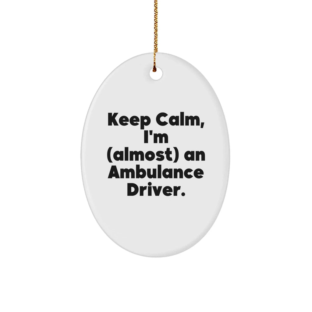 Funny Ambulance Driver Oval Ornament Gifts from Men to Christmas Unique Ambulance Driver Gifts