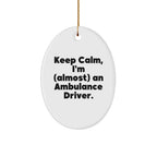 Funny Ambulance Driver Oval Ornament Gifts from Men to Christmas Unique Ambulance Driver Gifts