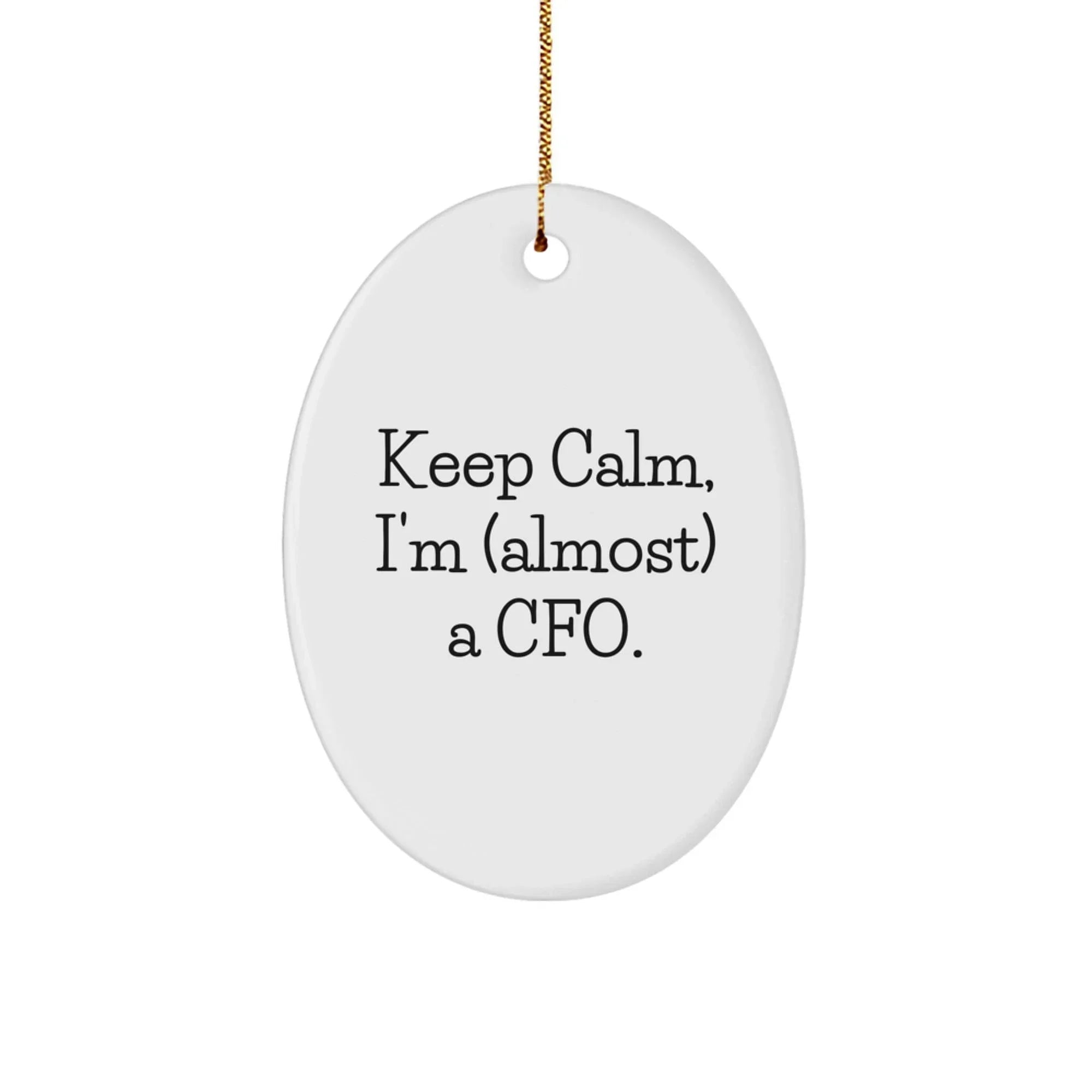 Funny CFO Christmas Oval Ornament Gifts from Friends to CFO, Oval Shaped Keepsake for Office Decor