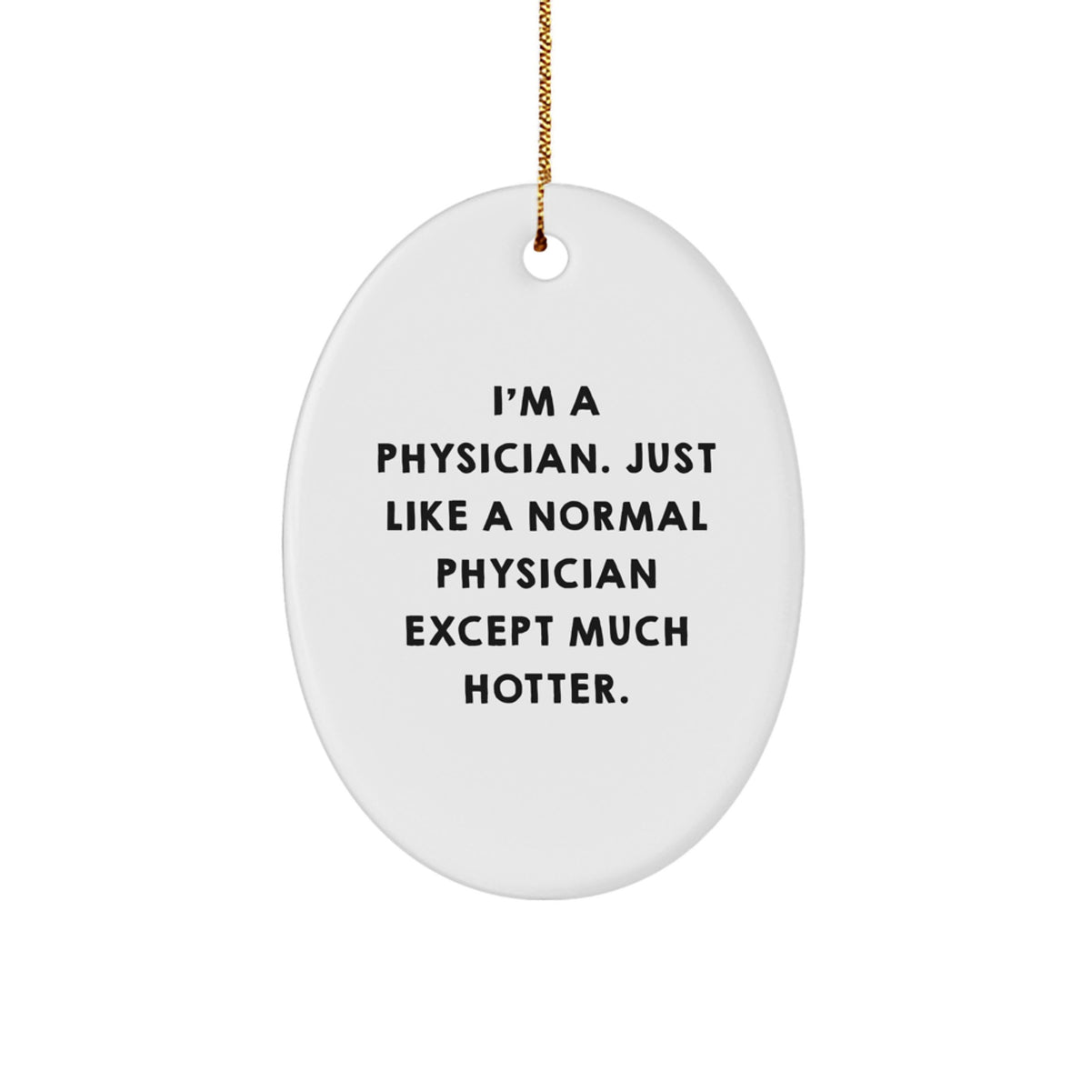 Christmas Gift for Her Physician Oval Ornament Present Bright Holiday - Image 1