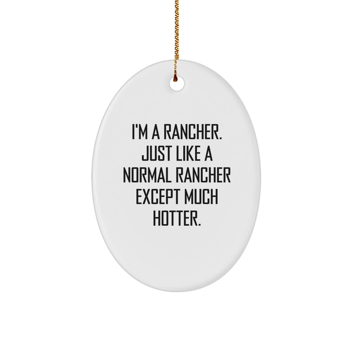 Christmas Ornament Gift A Rancher Just Like A Normal Rancher Except Much - Image 1