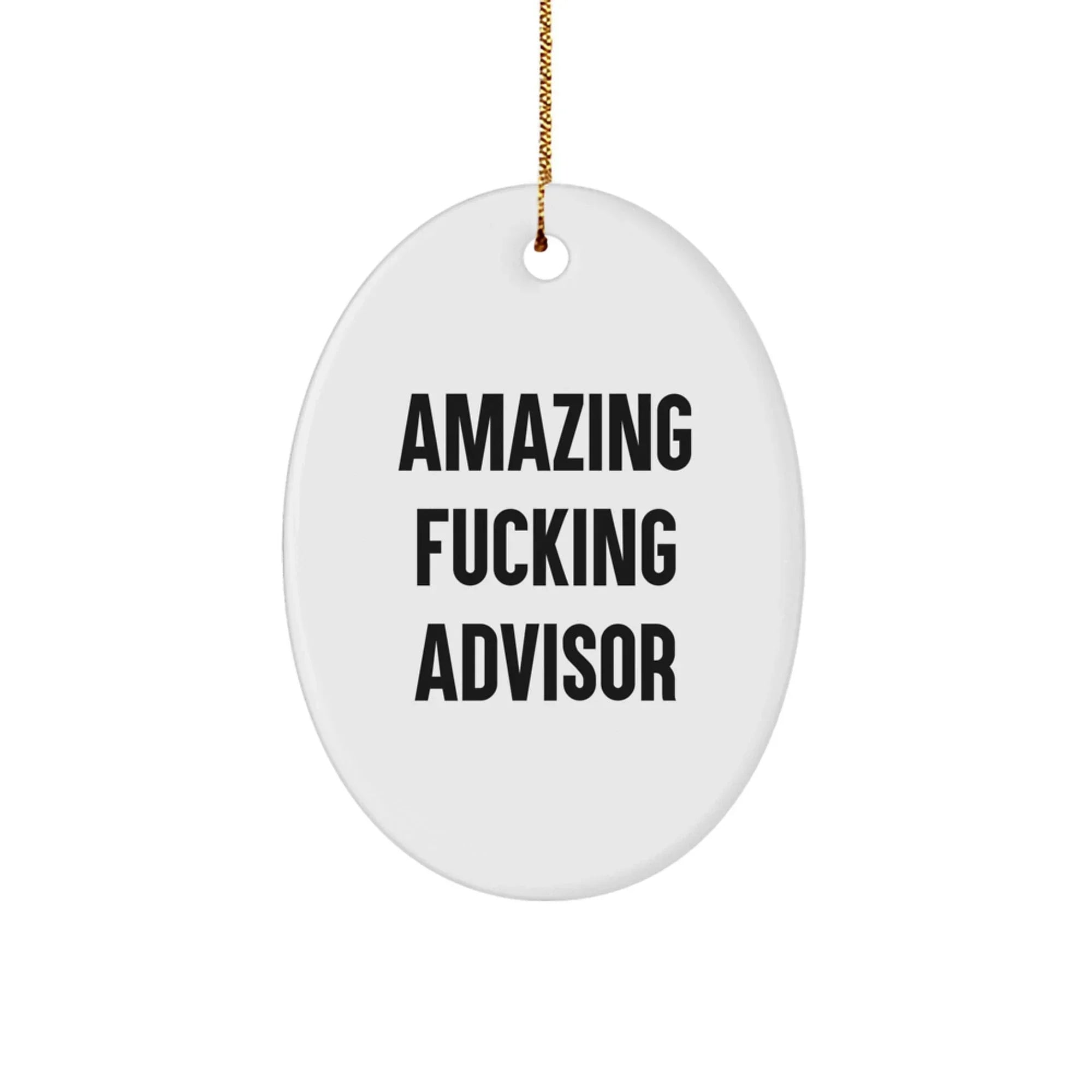 Funny Advisor Oval Ornament Gifts from Friends, Funny Advisor Oval Ornament for Men, Christmas Unique Advisor Gifts
