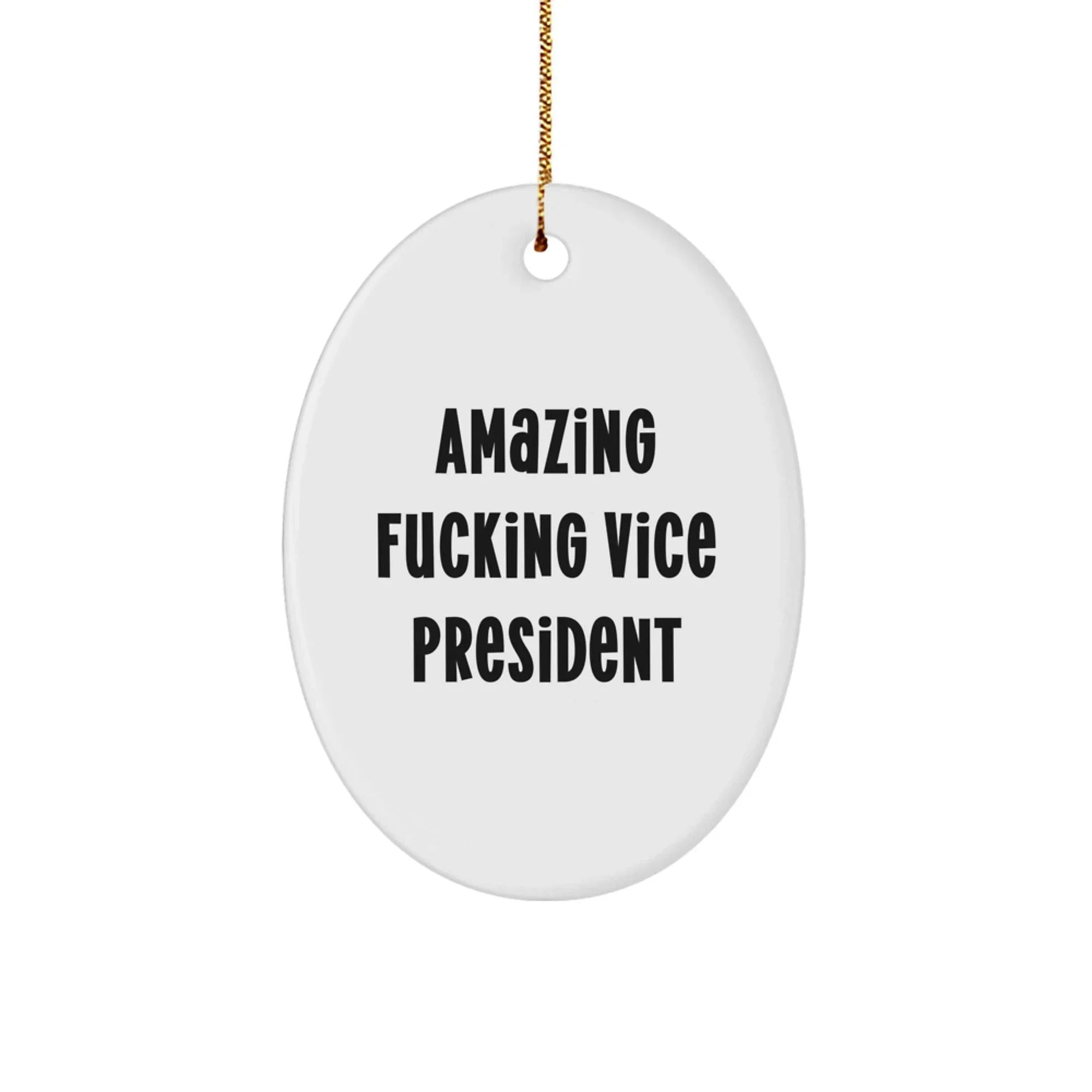 Funny Vice President Oval Ornament Gifts from Friends for Vice President Men, Vice President Oval Ornament Christmas Unique Gifts