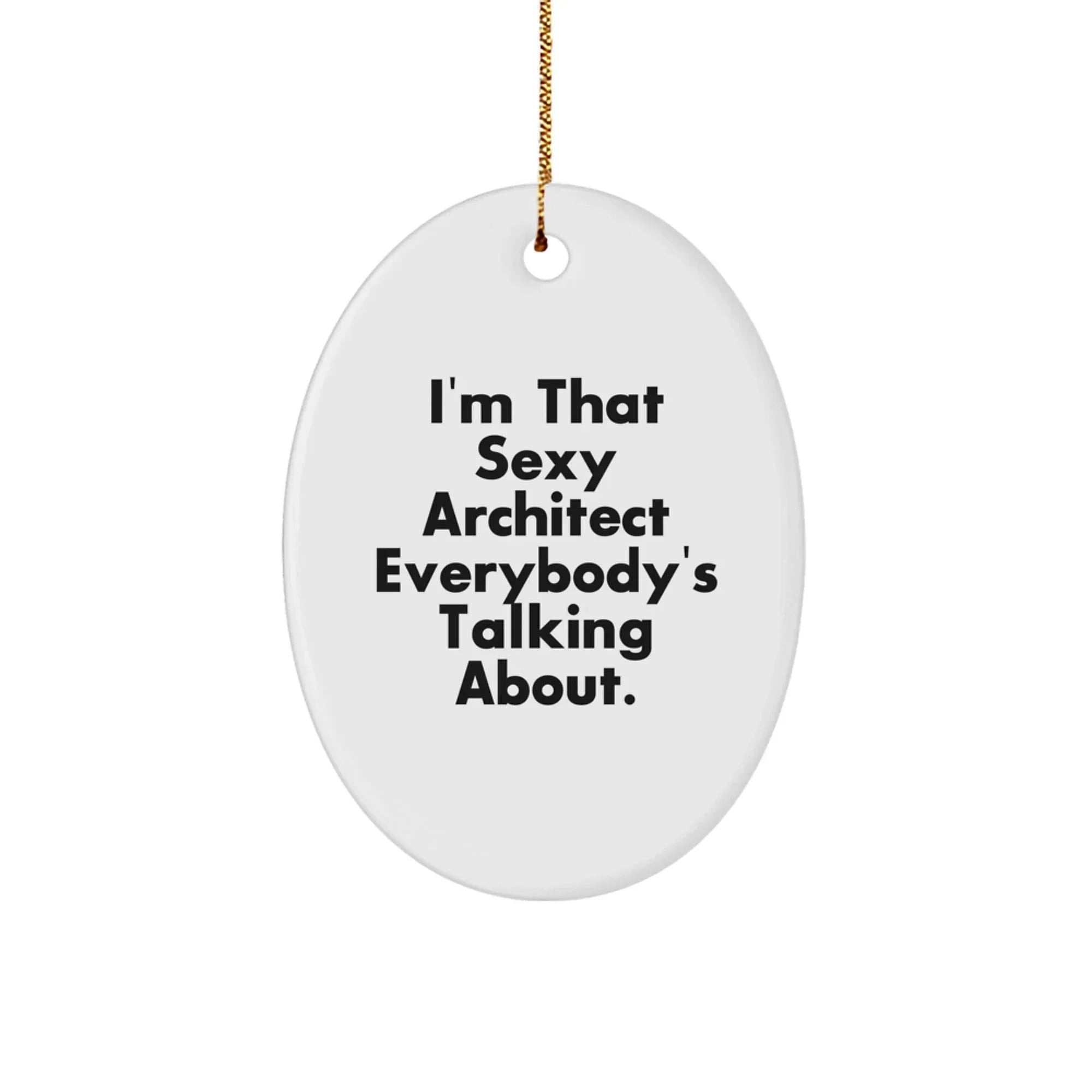 Funny Architect Oval Ornament Gifts from Men to Friends - Christmas Unique Architect Decorations