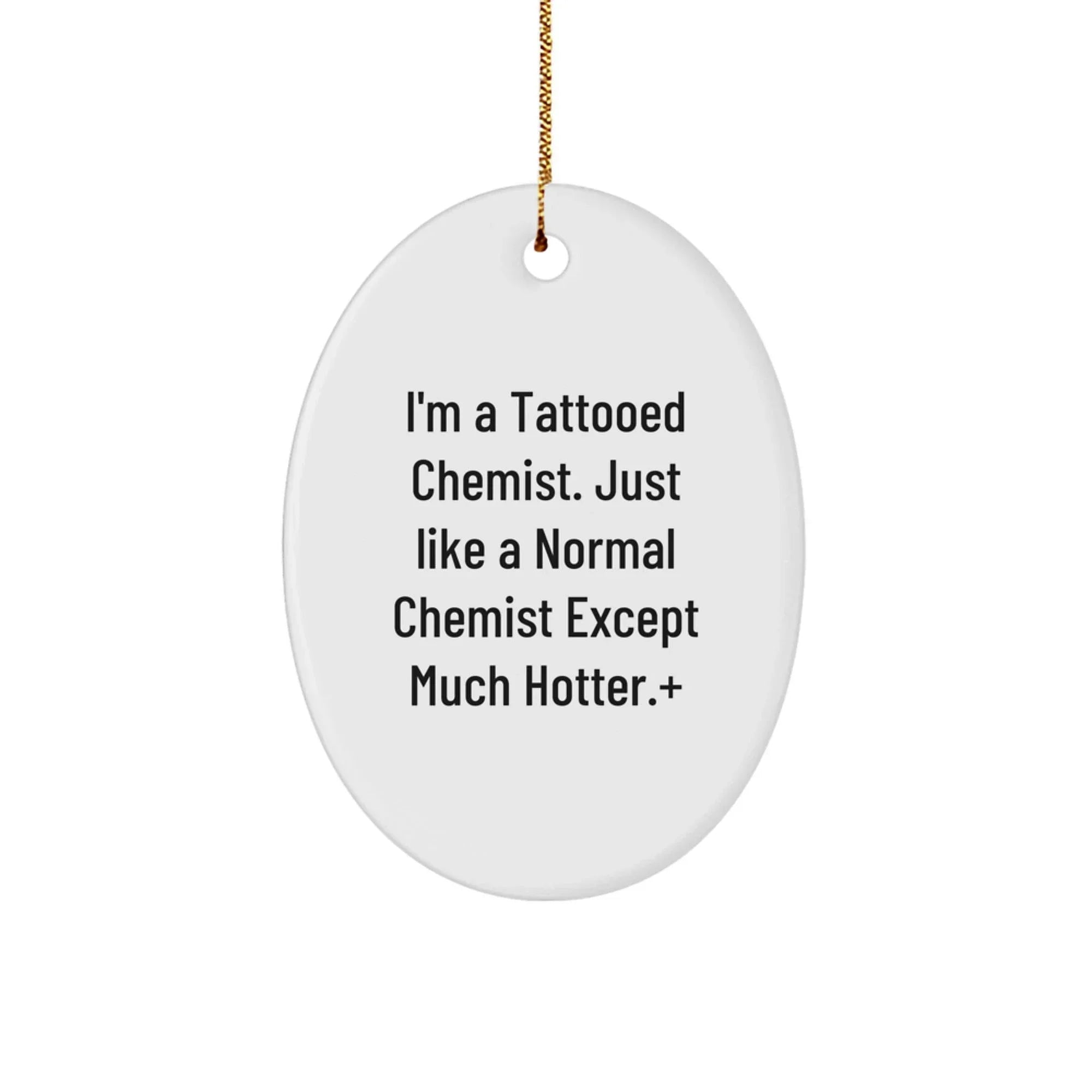 Funny Chemist Gifts for Men, Oval Ornament Decorations from Friends and Family