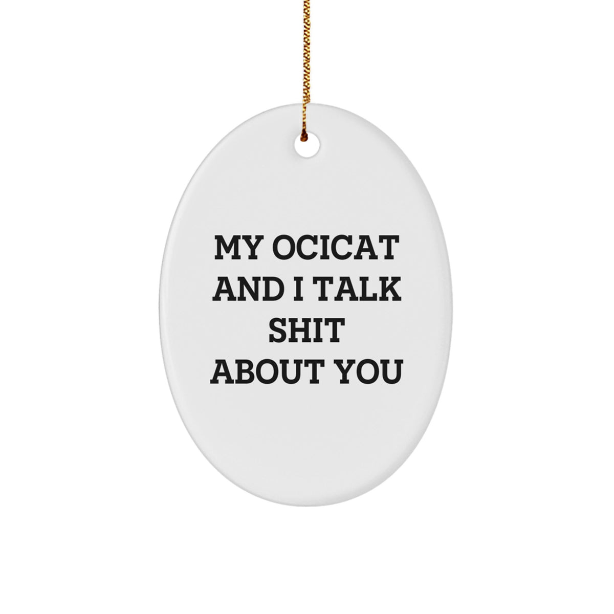 Christmas Ornament Gift for Her My Ocicat And I Talk Shit About You - Image 1