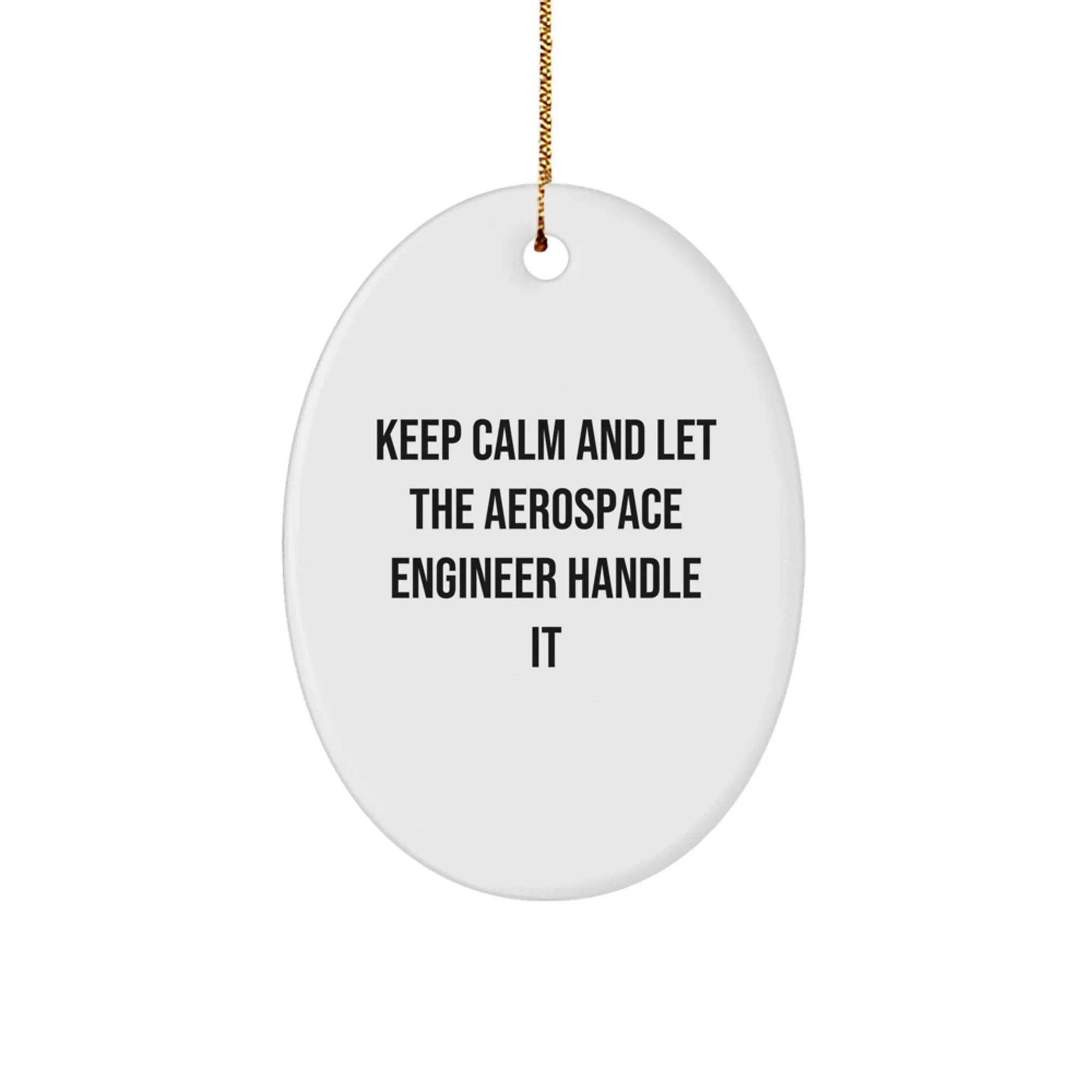 Aerospace Engineer Gifts, Keep Calm and Let the Pro Handle It, Oval Ornament, Christmas Unique Gifts from Friends