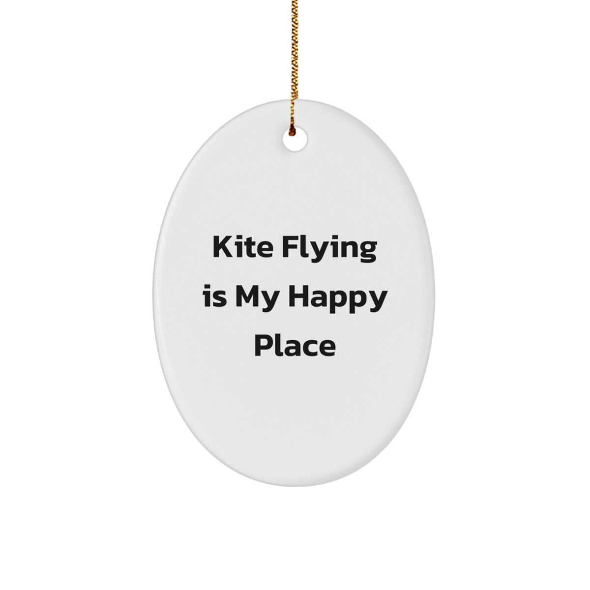 Christmas Ornament Gift for Her - Kite Flying Is My Happy Place Present - Image 1