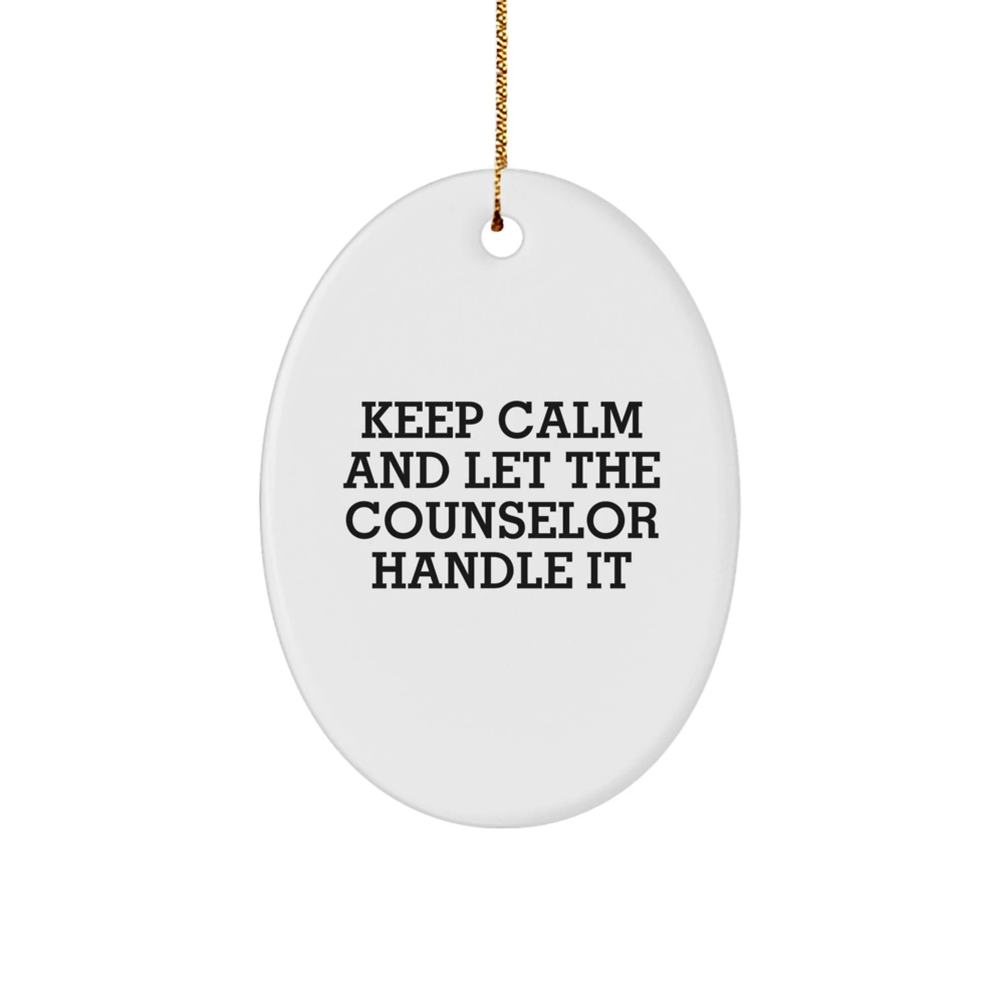 Cute Counselor Oval Ornament Gifts from Family for Counselor Christmas Unique