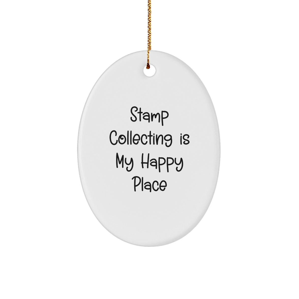 Christmas Ornament Gift for Her Stamp Collecting Is My Happy Place - Image 1