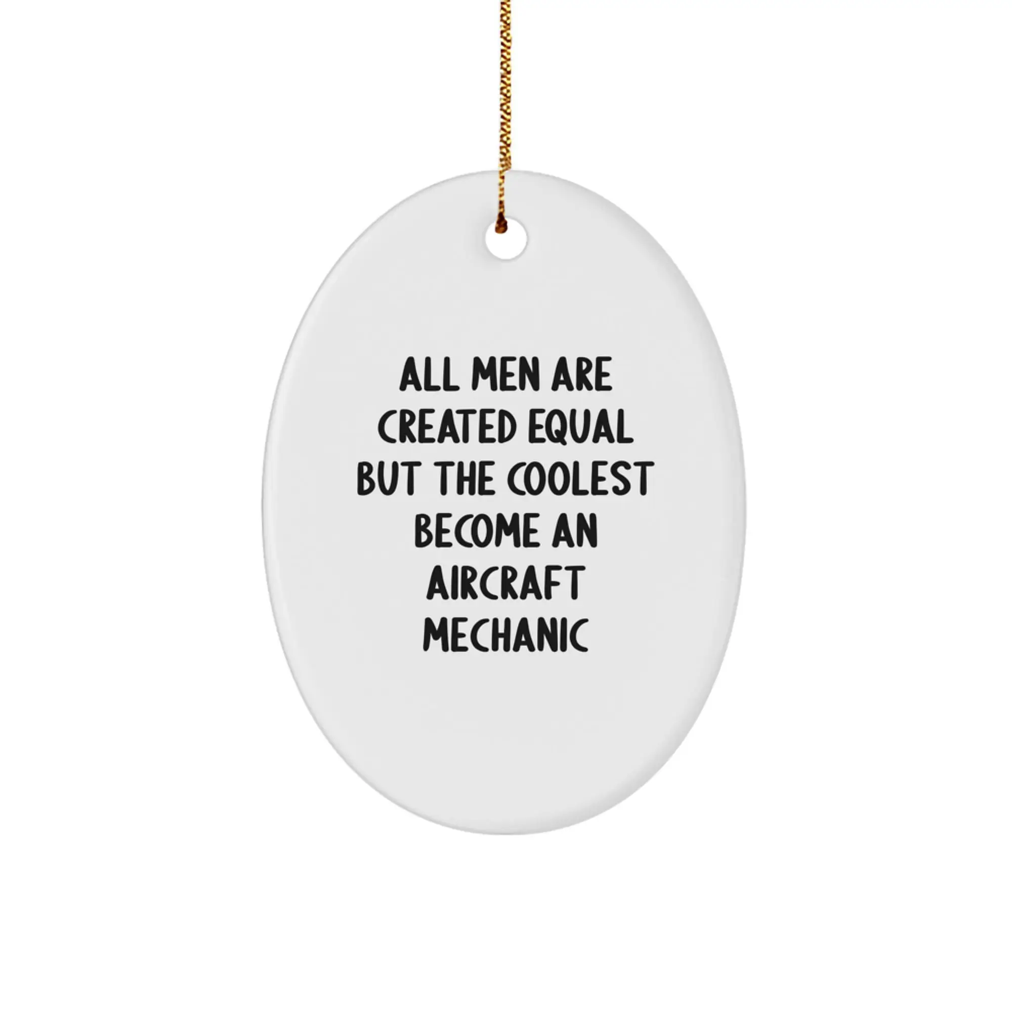 Novelty Aircraft Mechanic Christmas Ornament for Friends Gift - Image 1