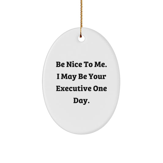 Funny Executive Gifts for Men - Oval Ornament, Gifts from Friends to Executive, Christmas Unique Gifts - Image 1