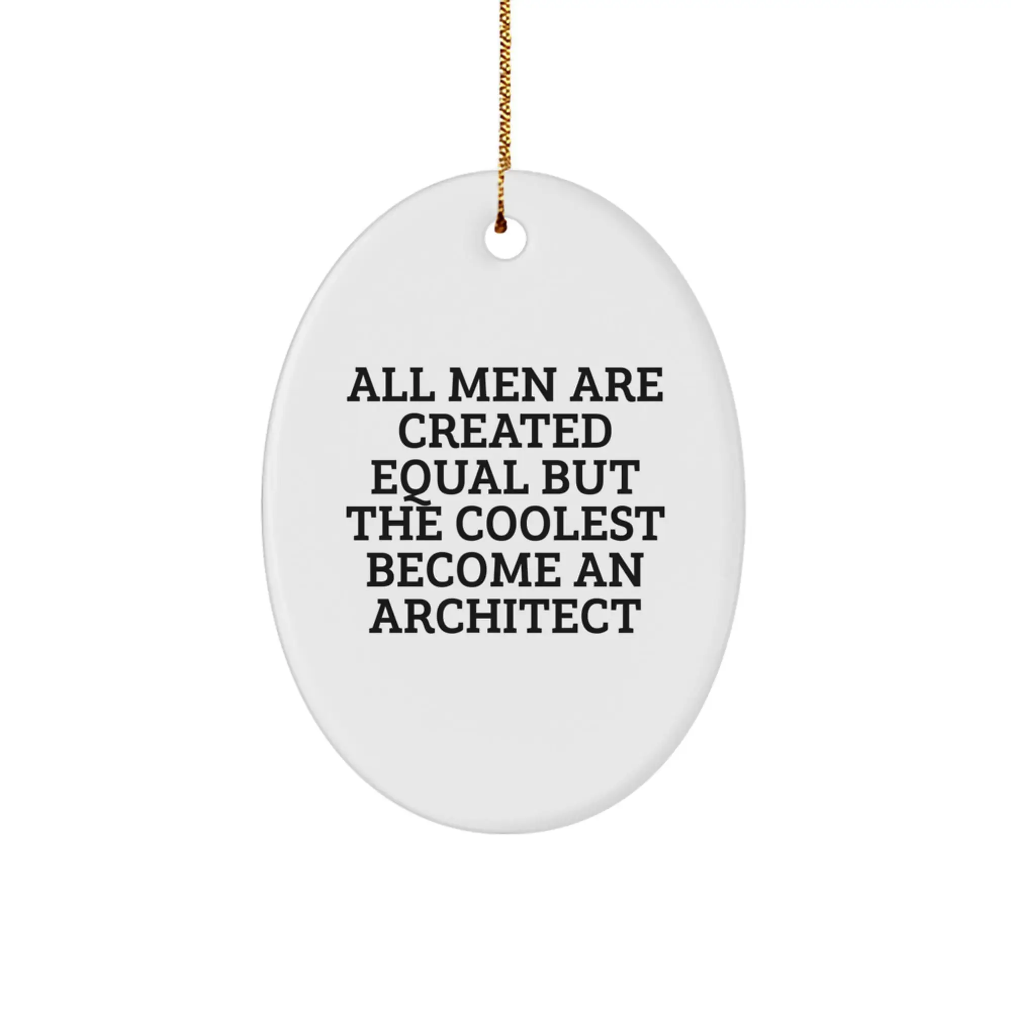 Christmas Gift for Her Architect Keepsake Oval Ornament Present - Image 1