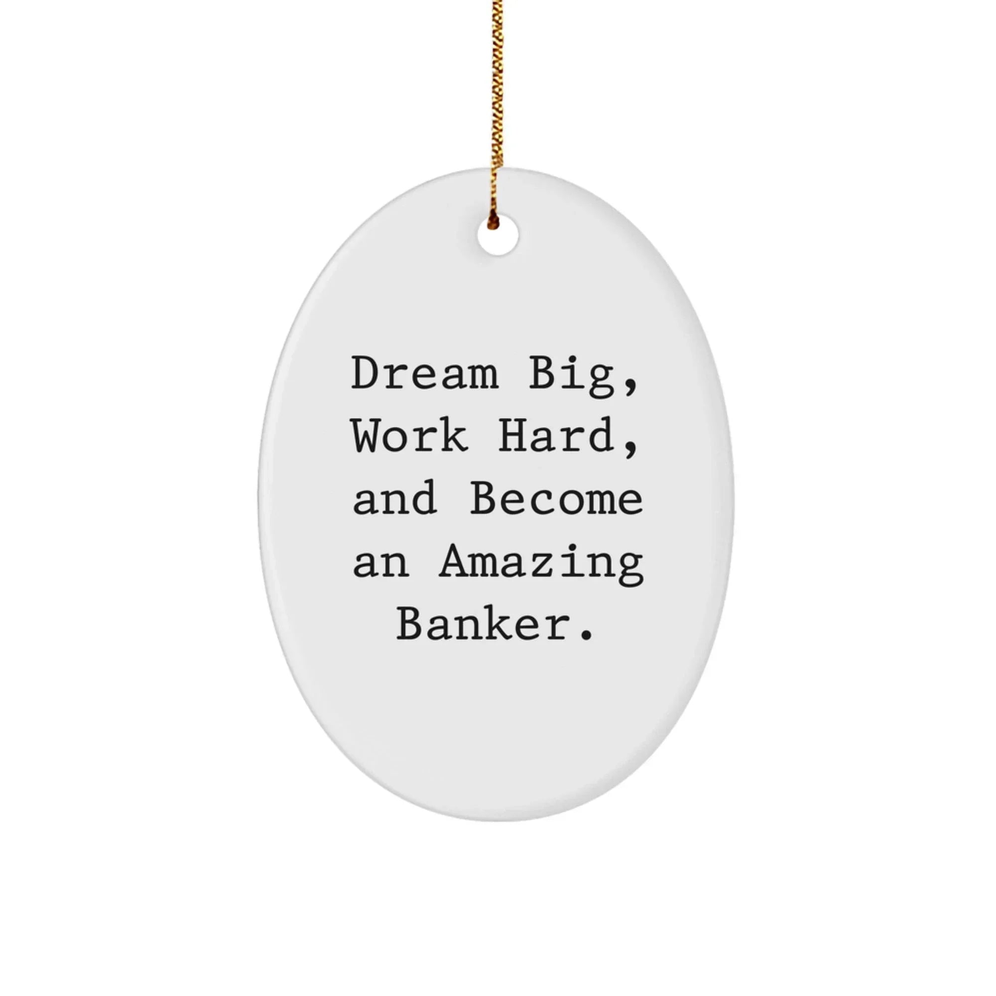 Funny Oval Ornaments for Banker Friends Gifts from Men to Banker Colleagues at Christmas Unique Gifts