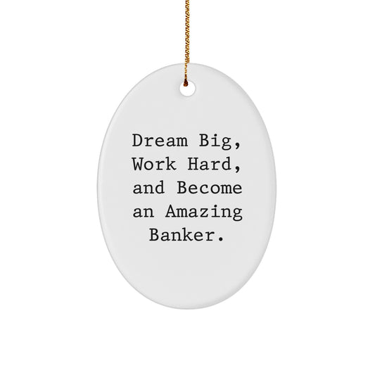 Funny Oval Ornaments for Banker Friends Gifts from Men to Banker Colleagues at Christmas Unique Gifts - Image 1