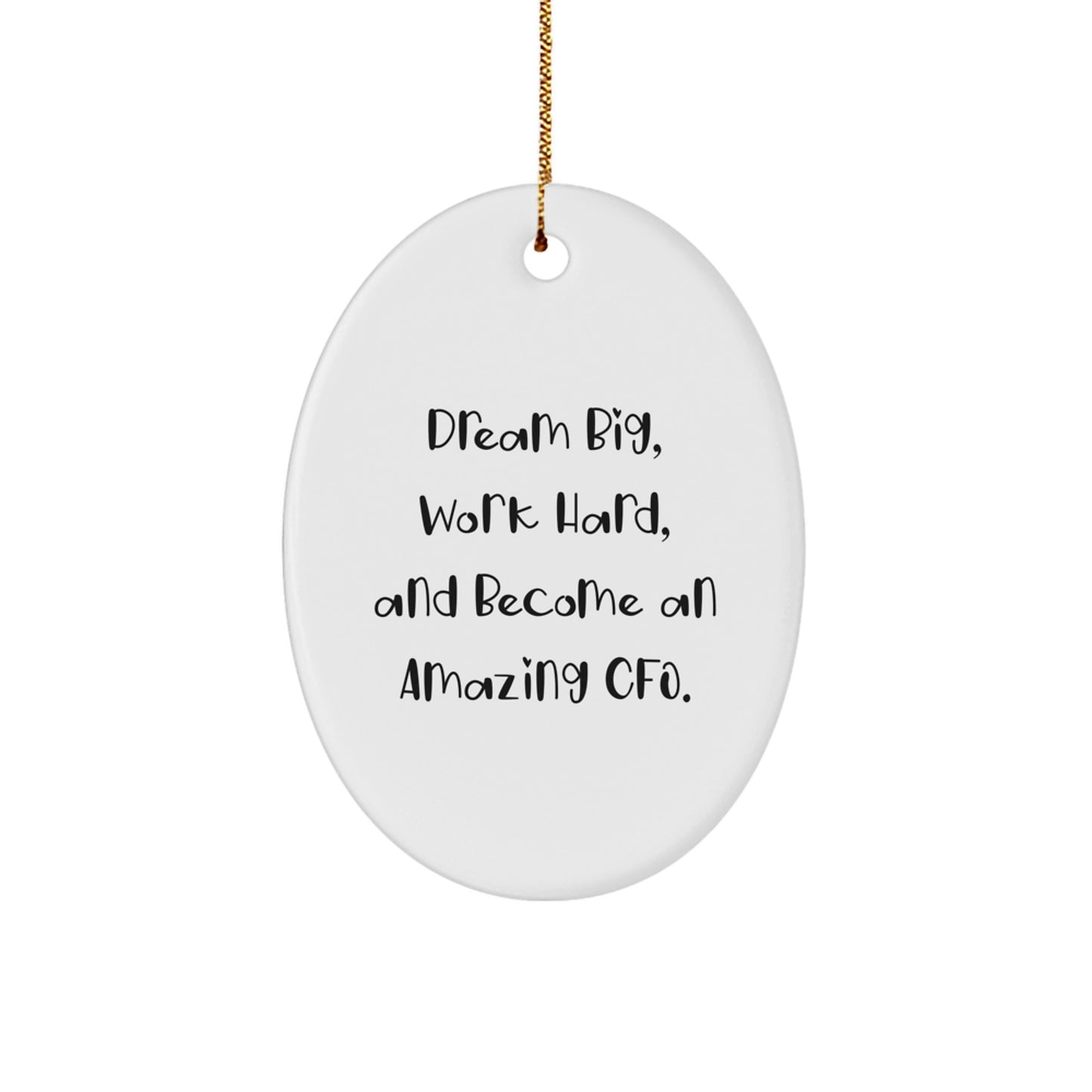 CFO Gifts from Friends, Inspirational Oval Ornament for CFO, Christmas Unique Gifts for Men - Image 1