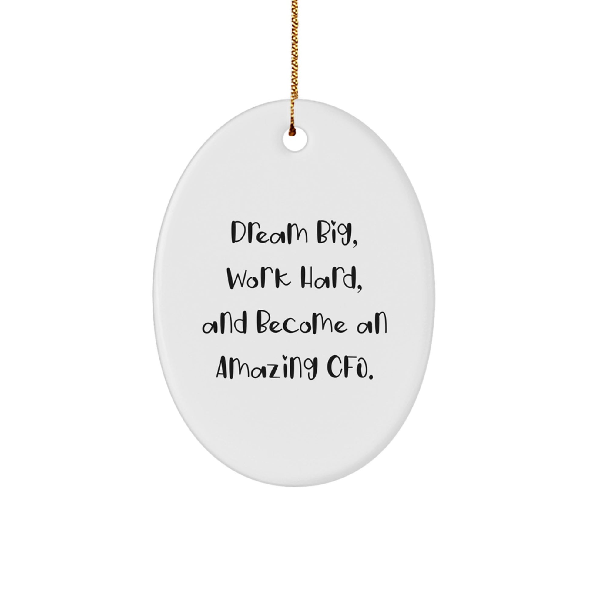 CFO Gifts from Friends, Inspirational Oval Ornament for CFO, Christmas Unique Gifts for Men - Image 1
