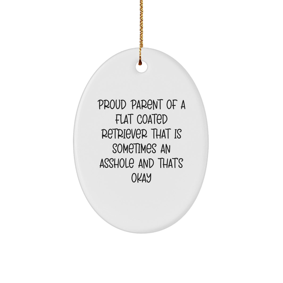 Christmas Ornament Gift Funny Flat Coated Retriever Parent Idea - Image 1