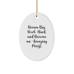 Funny Priest Oval Ornament Gifts from Friends Unique Presents for Priest Christmas Decorations - Image 1