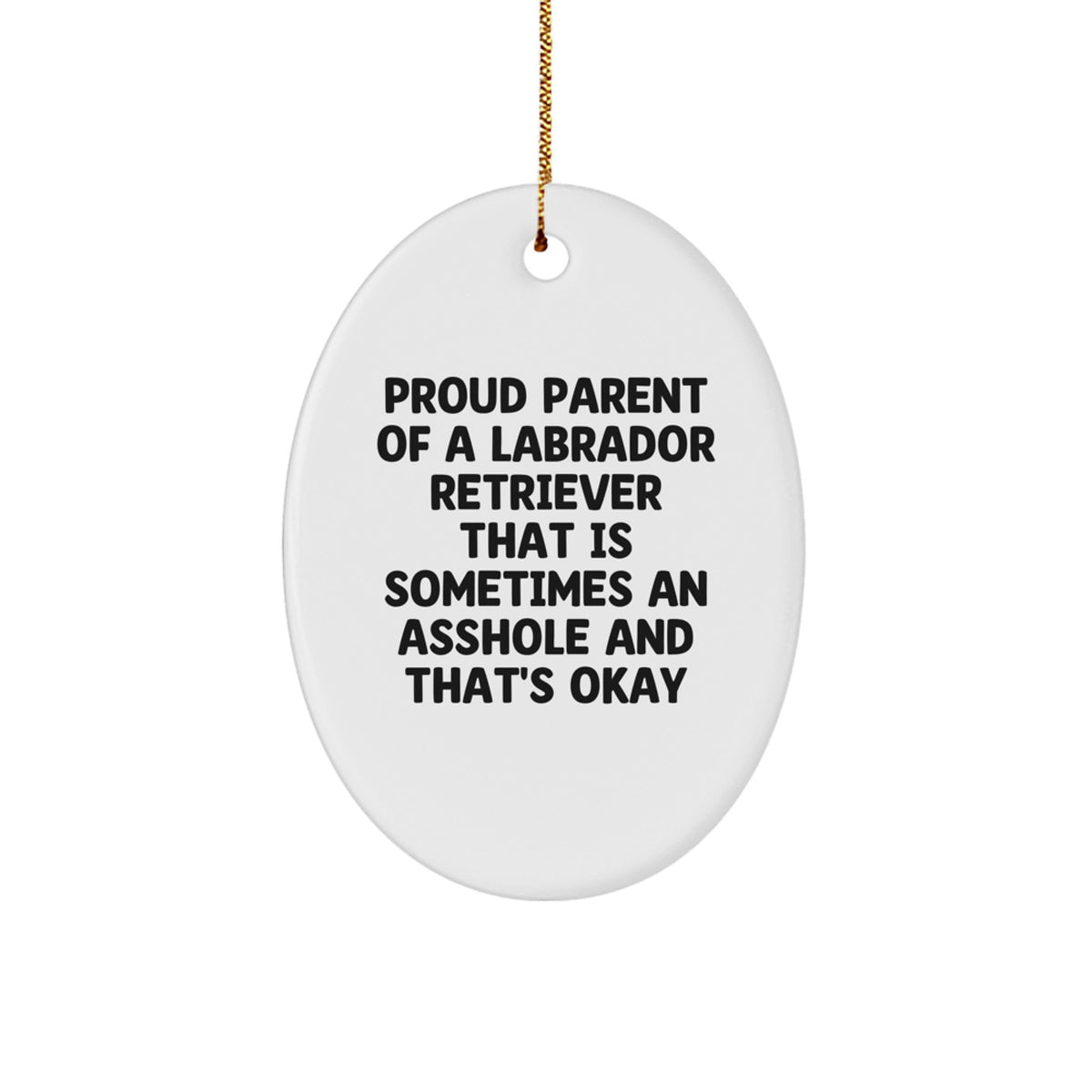Witty Christmas Ornament Gift for Friends Proud Parent Of A Labrador - Image 1