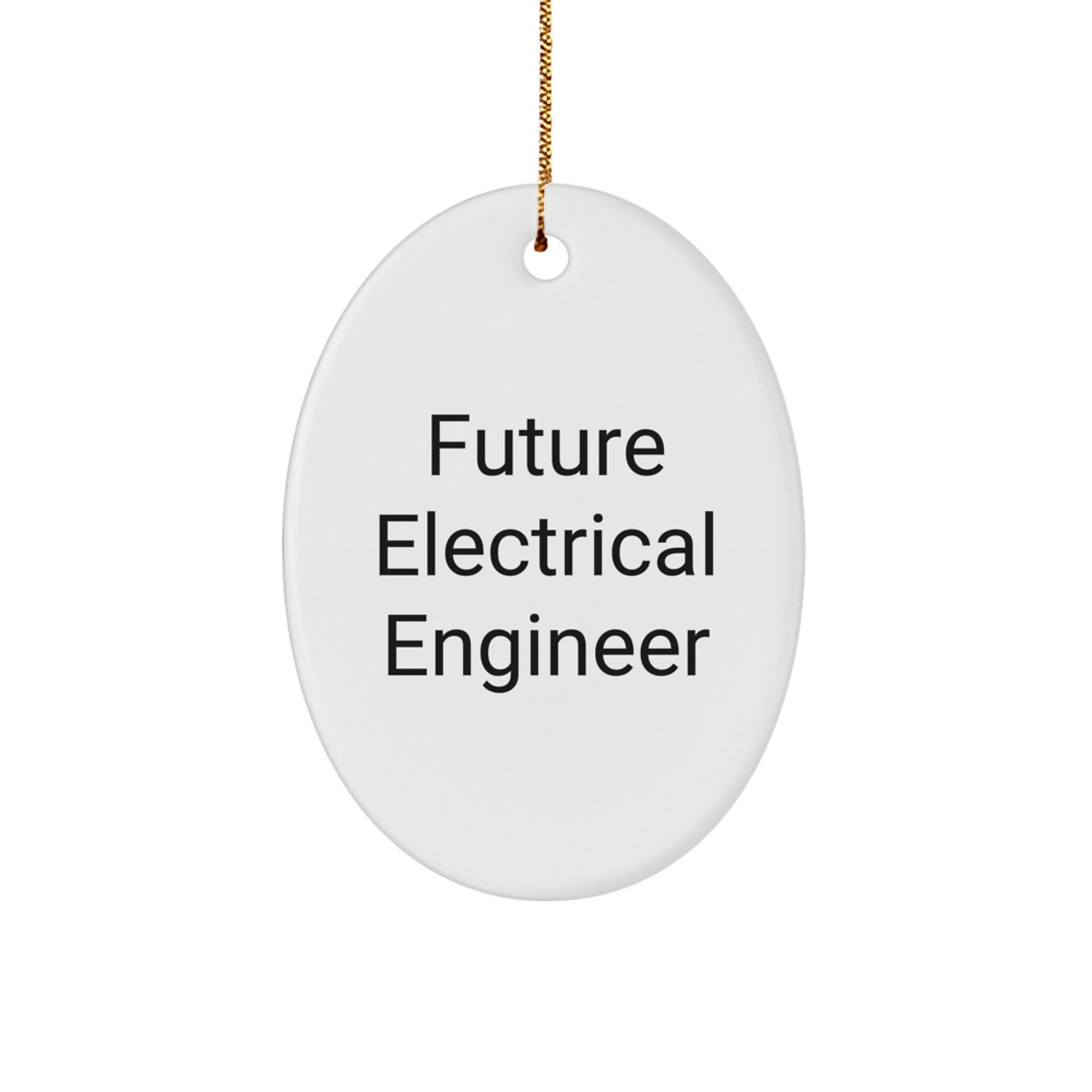 Funny Future Electrical Engineer Oval Ornament Gifts from Friends for Electrical Engineer Christmas Unique Gifts - Image 1