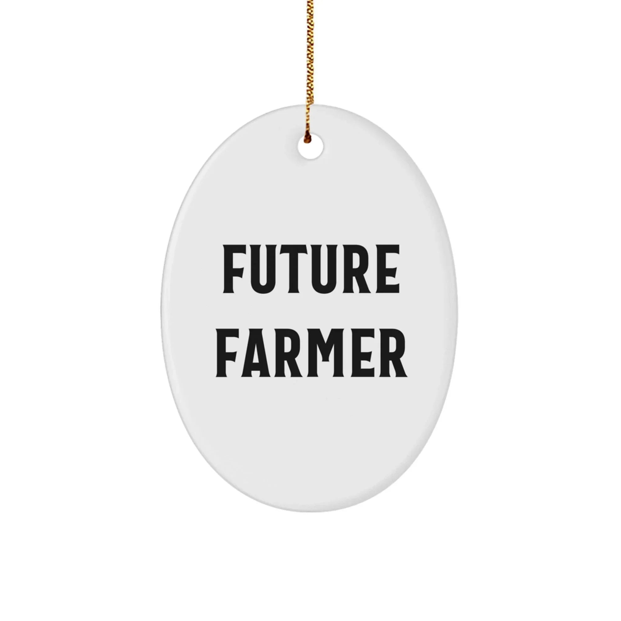 Funny Future Farmer Oval Ornament Gifts for Men from Family, Personalized Christmas Unique Gifts for Farming Enthusiasts