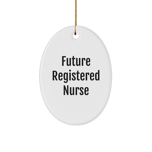 Funny Quotes for Registered Nurses Oval Ornament Gifts from Friends and Family for Christmas - Image 1