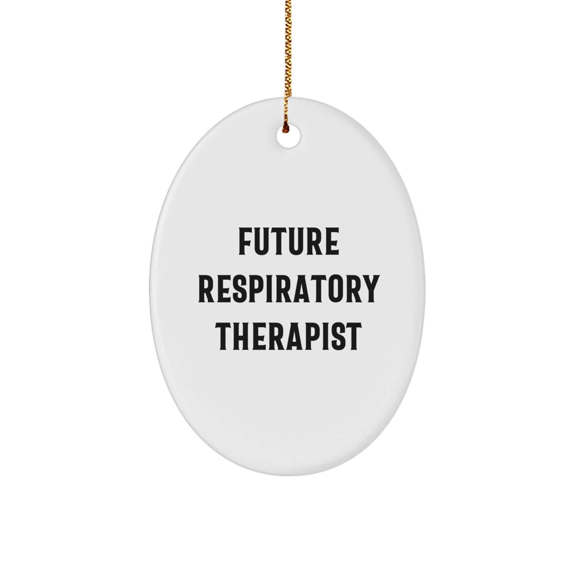 Funny Inspirational Gifts from Friends to Respiratory Therapist Oval Ornament for Christmas Unique Decorations by Future Respiratory Therapist - Image 1