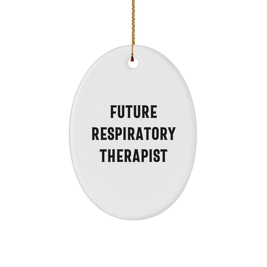 Funny Inspirational Gifts from Friends to Respiratory Therapist Oval Ornament for Christmas Unique Decorations by Future Respiratory Therapist - Image 1