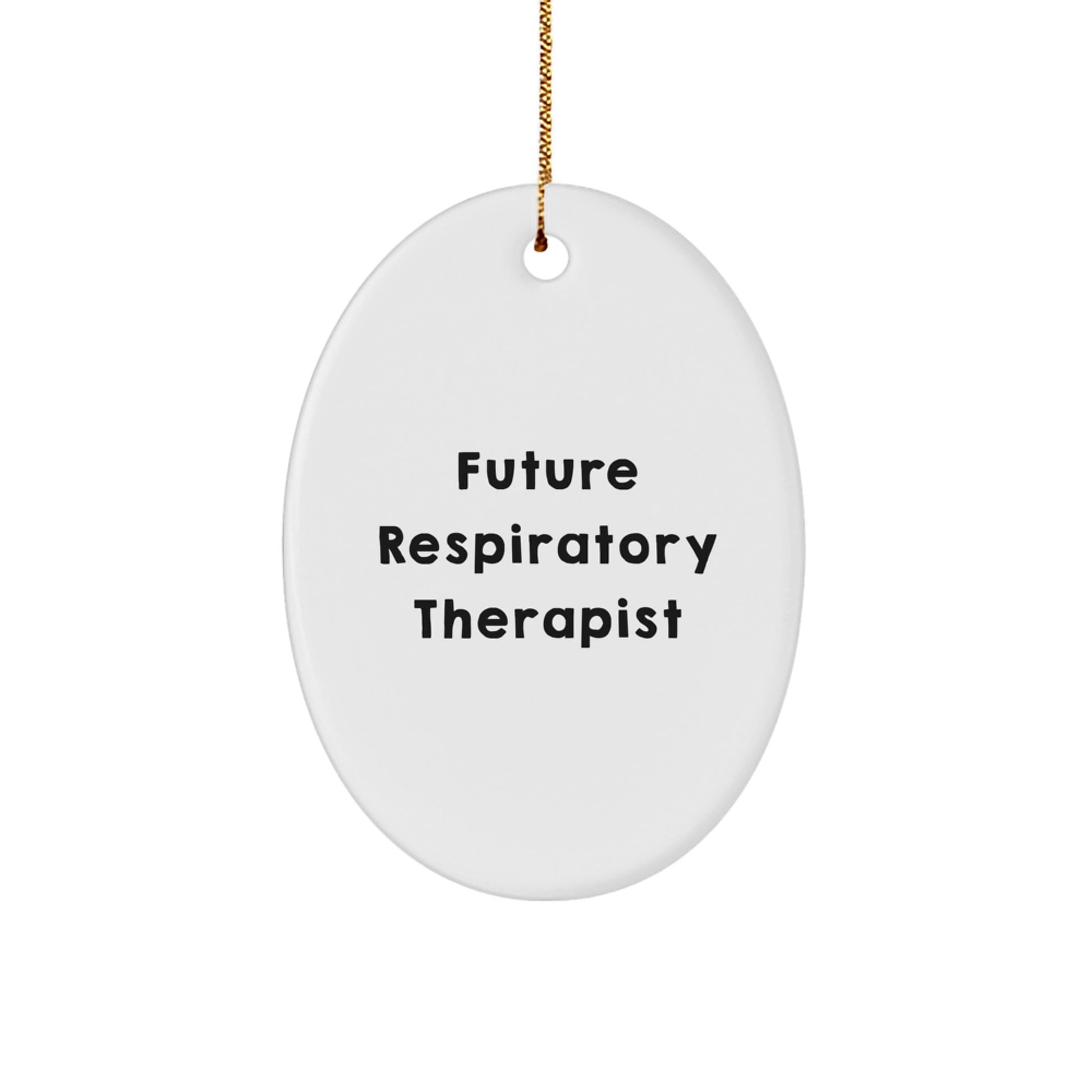 Funny Inspirational Gifts for Future Respiratory Therapist Oval Ornament Christmas Unique - Image 1