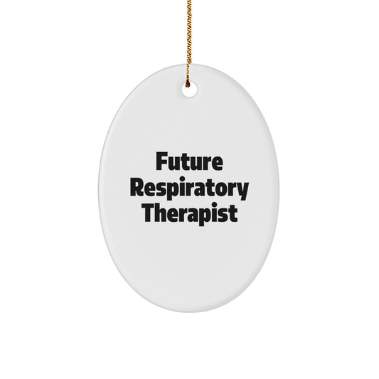 Funny Inspirational Gifts from Friends for Respiratory Therapist Oval Ornament Christmas Unique Decorations, Future Respiratory Therapist Quote - Image 1