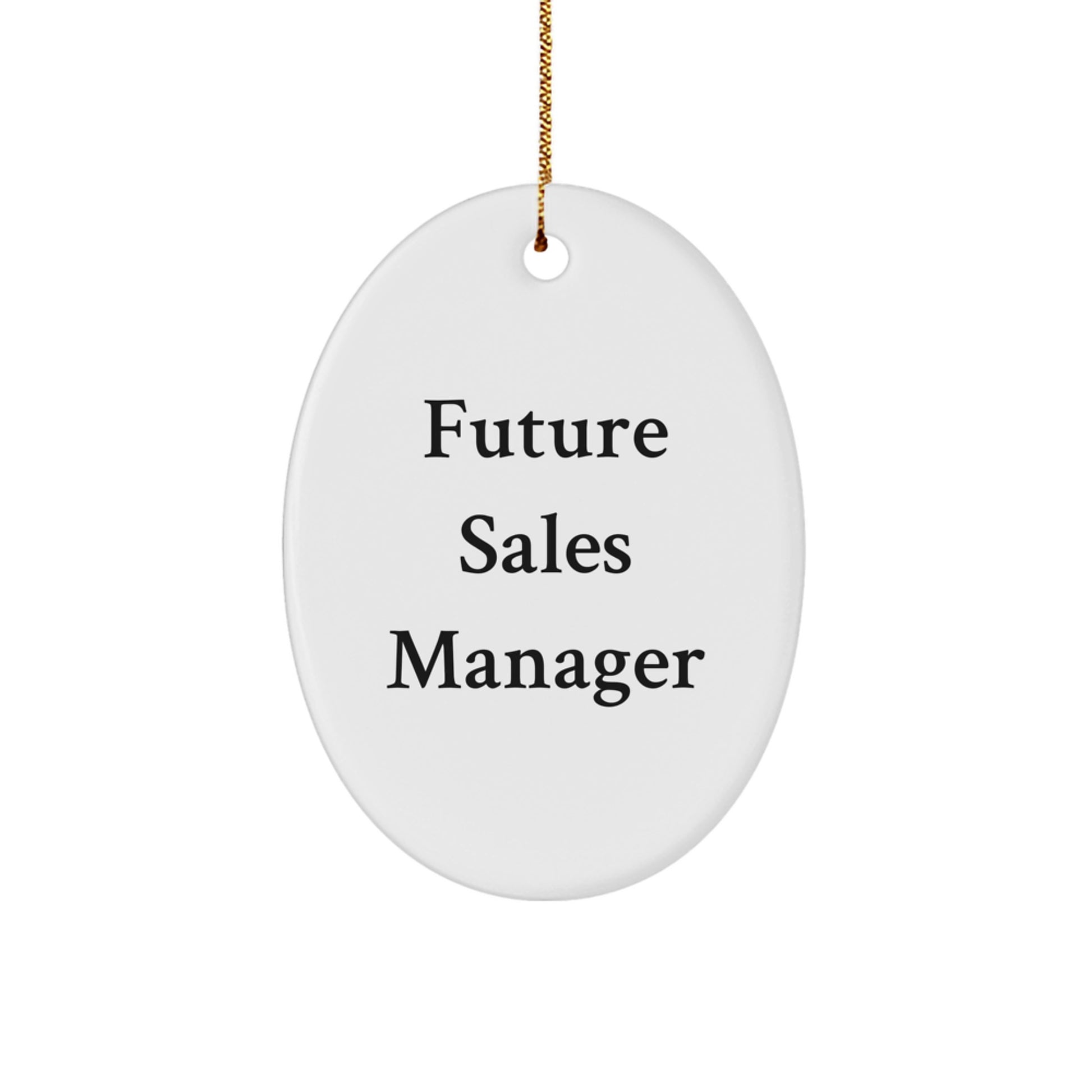 Funny Sales Manager Oval Ornament Gifts for Future Sales Managers from Coworkers, Christmas Unique Gifts for Sales Managers, Inspirational Oval Shaper - Image 1