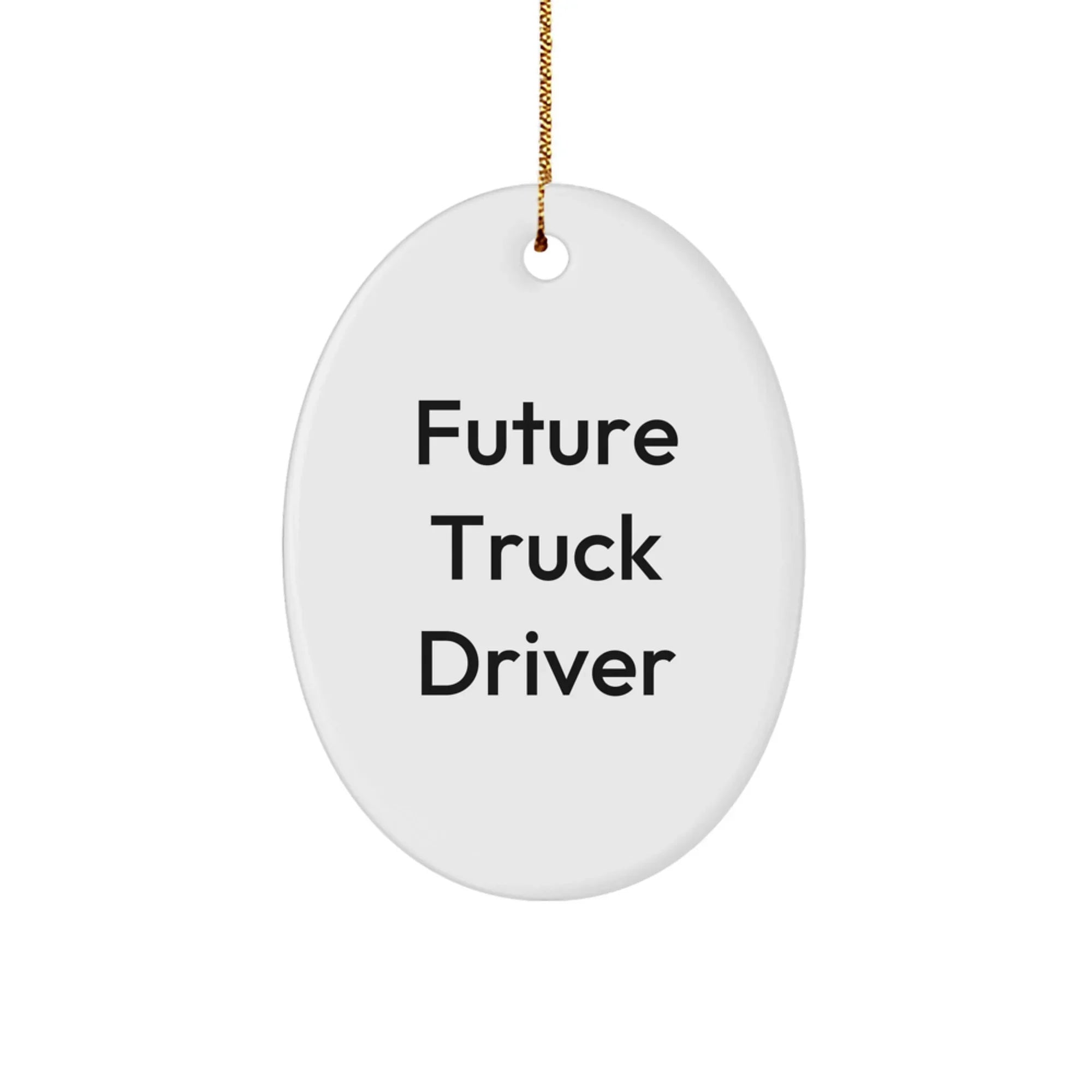 Funny Gifts from Family to Future Truck Driver - Oval Ornament for Christmas Unique Truck Driver Gifts