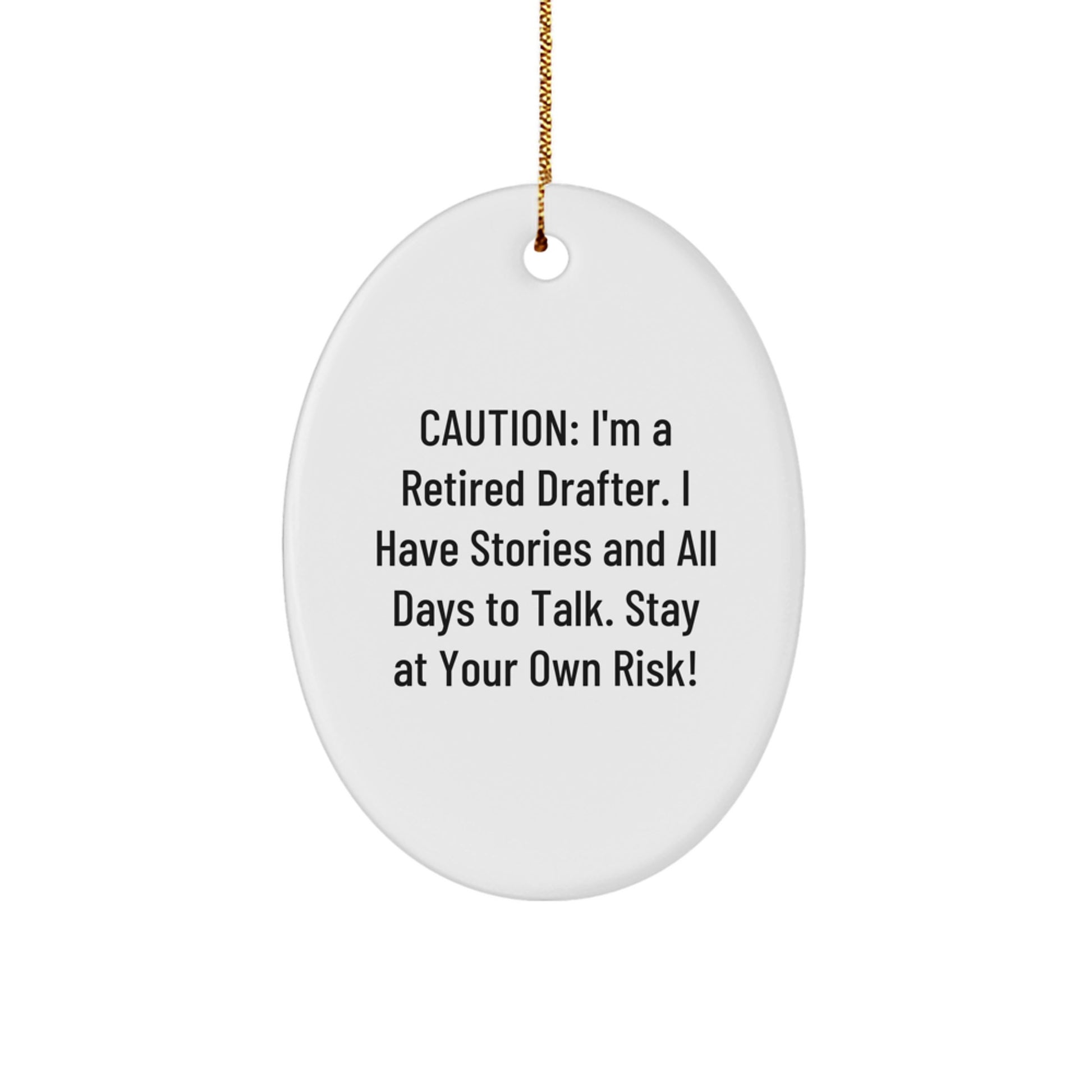 Funny Drafter Gifts from Friends - Oval Ornament for Drafter Men Women Coworkers - Unique Christmas Unique Gifts for Drafter Enthusiasts - Image 1