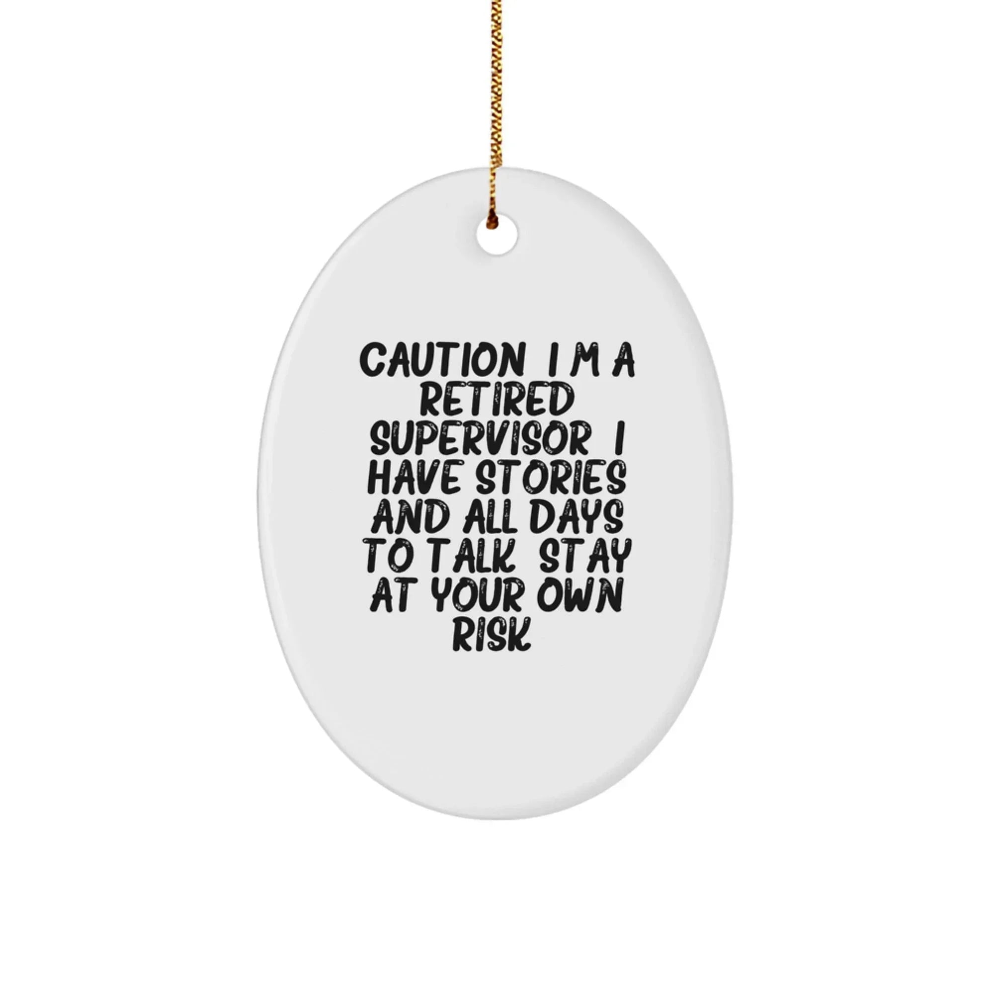 Funny Supervisor Gift, Oval Ornament for Men, Christmas Unique Gifts from Friends and Family to Supervisor