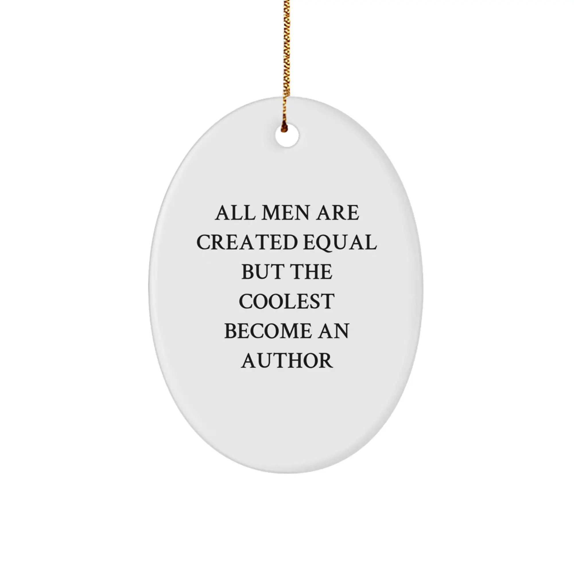 Bold Author Oval Ornament for Friends Novelty Christmas Gift - Image 1