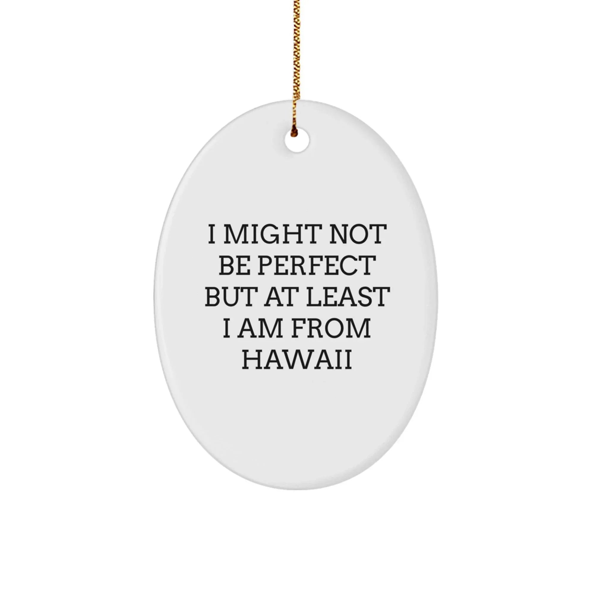 Funny Hawaii Oval Ornament Gifts from Friends and Family - Perfect Unique Christmas Decorations for Hawaii Enthusiasts
