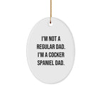 Funny Cocker Spaniel Dad Oval Ornament Gifts from Men to Family for Christmas Unique Decorations