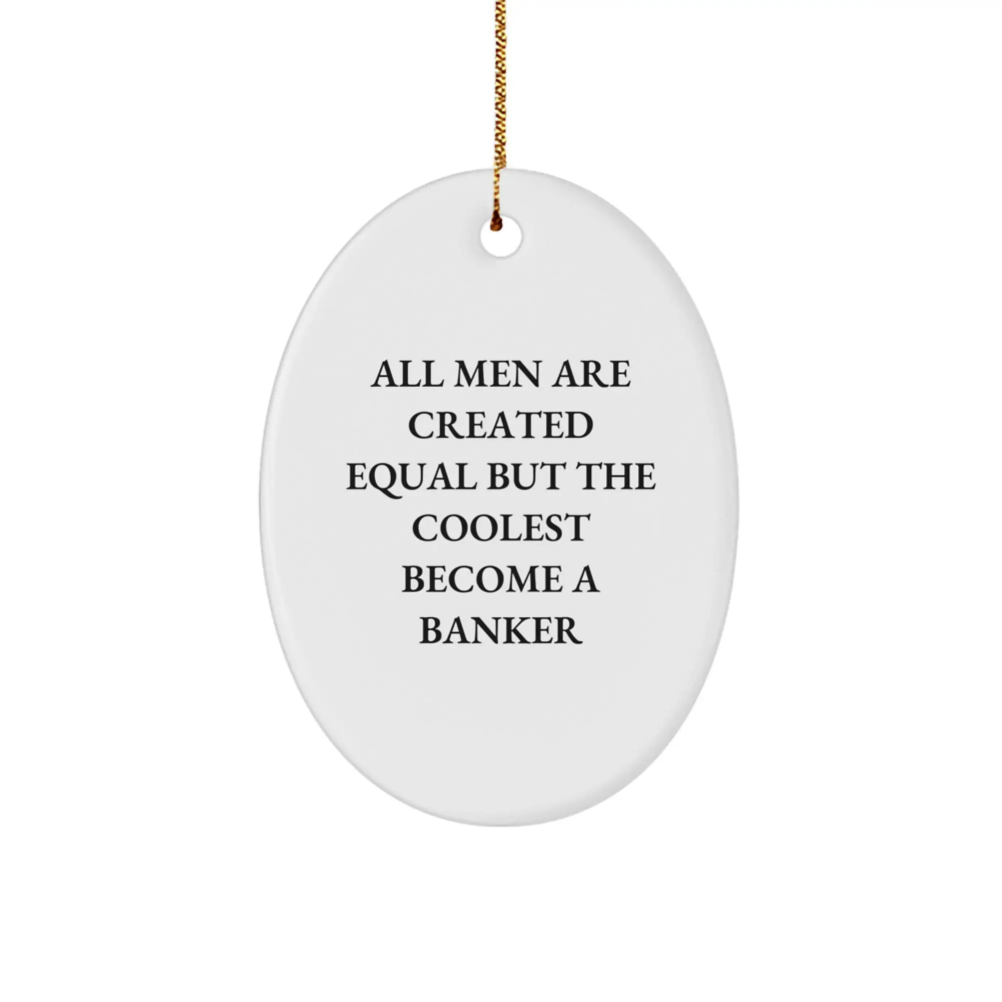 Banker Keepsake Christmas Ornament for Him Gift - Image 1