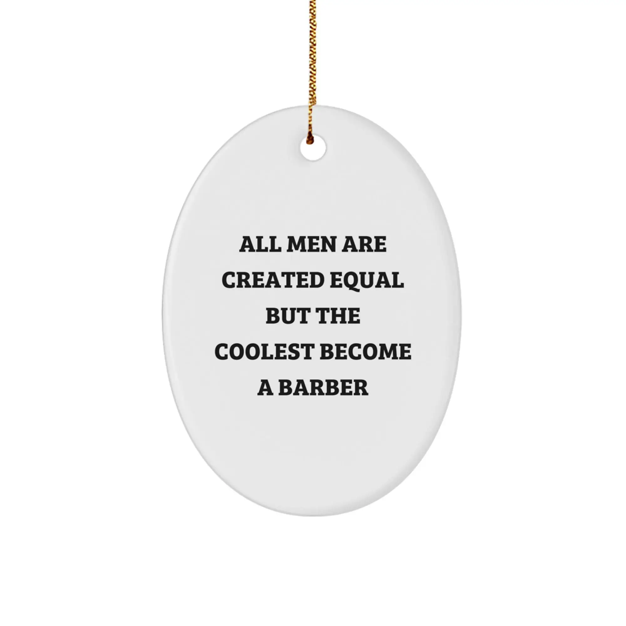 Bold Barber Novelty Christmas Ornament for Friends Gift - Image 1